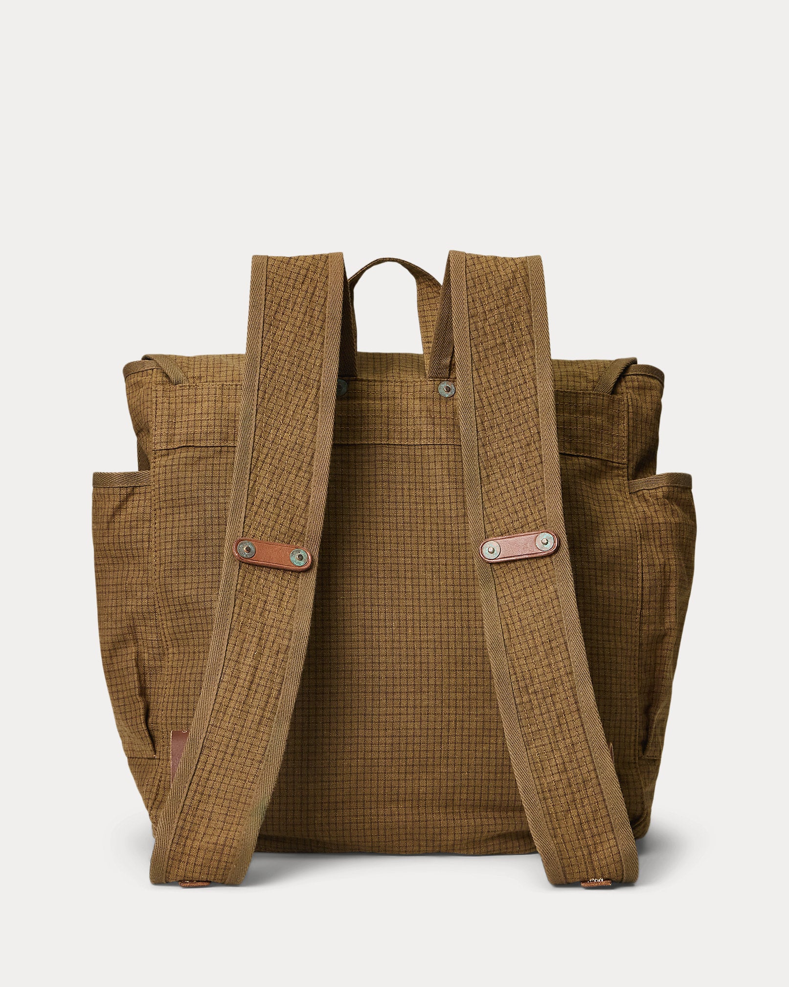 RRL Leather-Trim Oilcloth Backpack