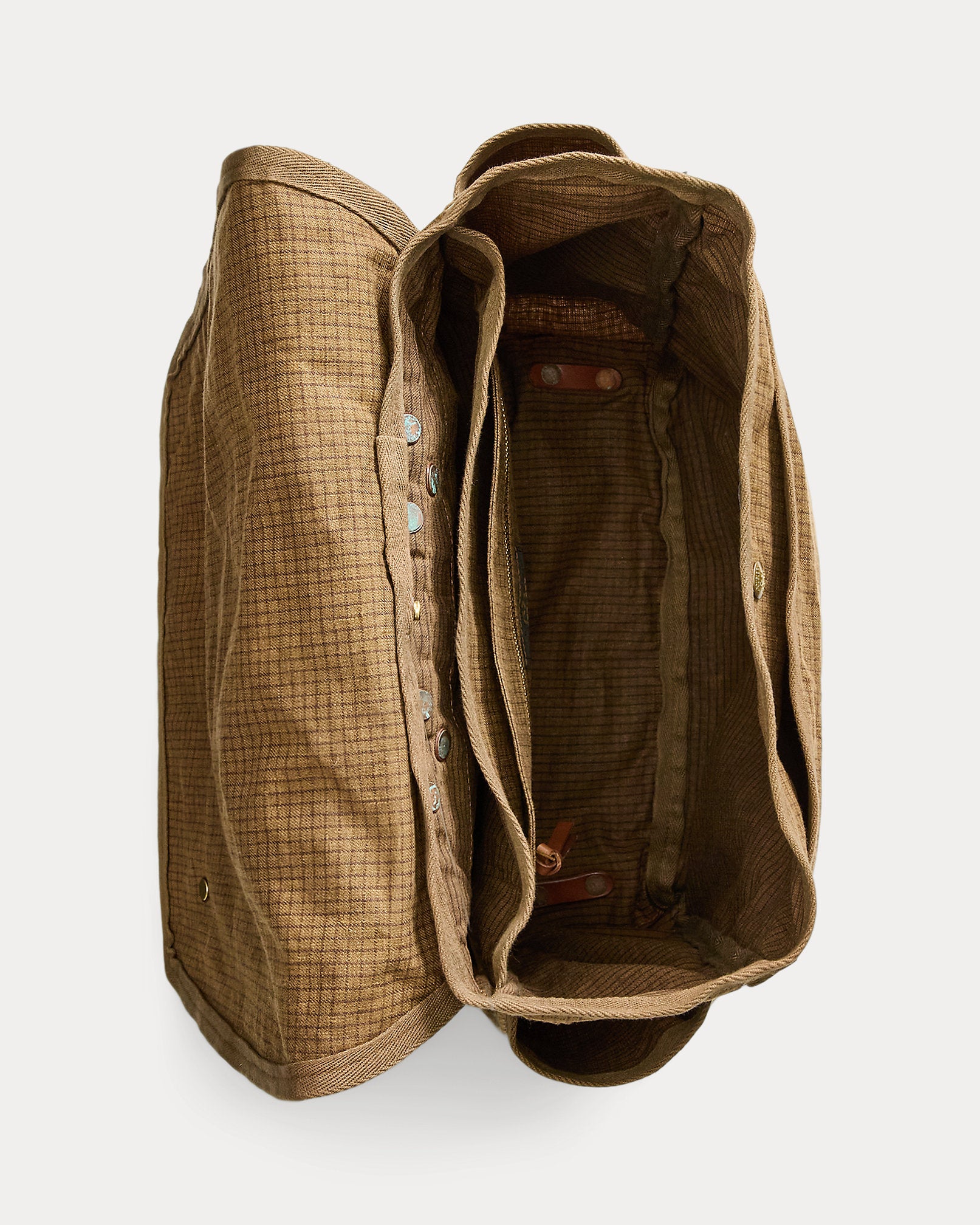 RRL Leather-Trim Oilcloth Backpack