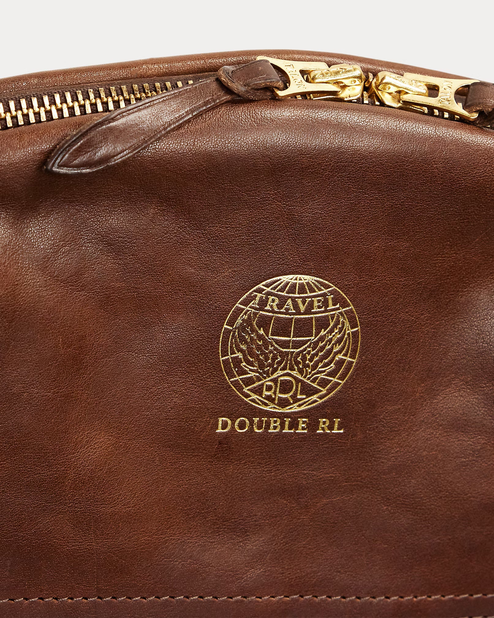 RRL Leather-Trim Oilcloth Garment Bag