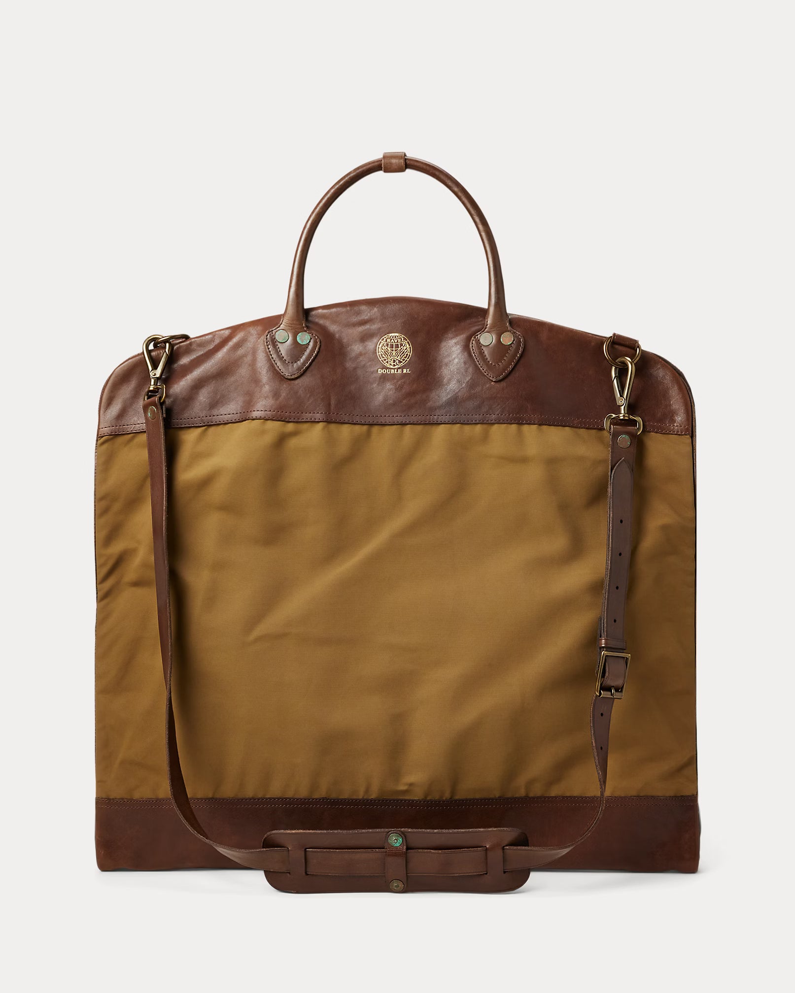 RRL Leather-Trim Oilcloth Garment Bag