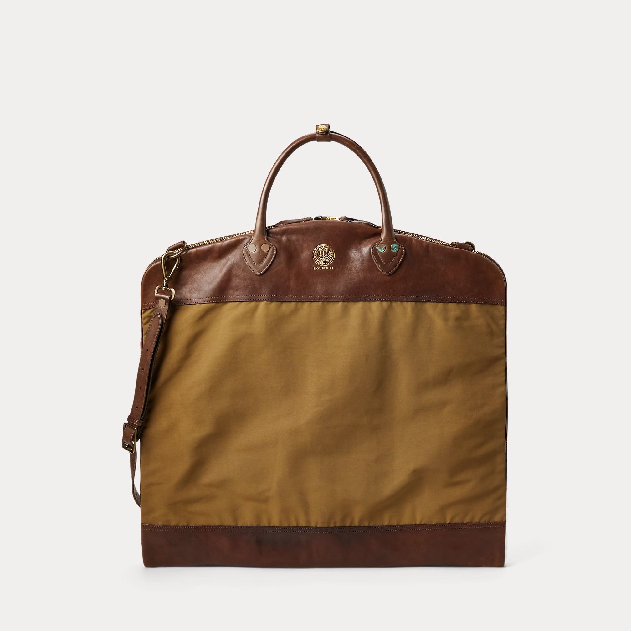 RRL Leather-Trim Oilcloth Garment Bag