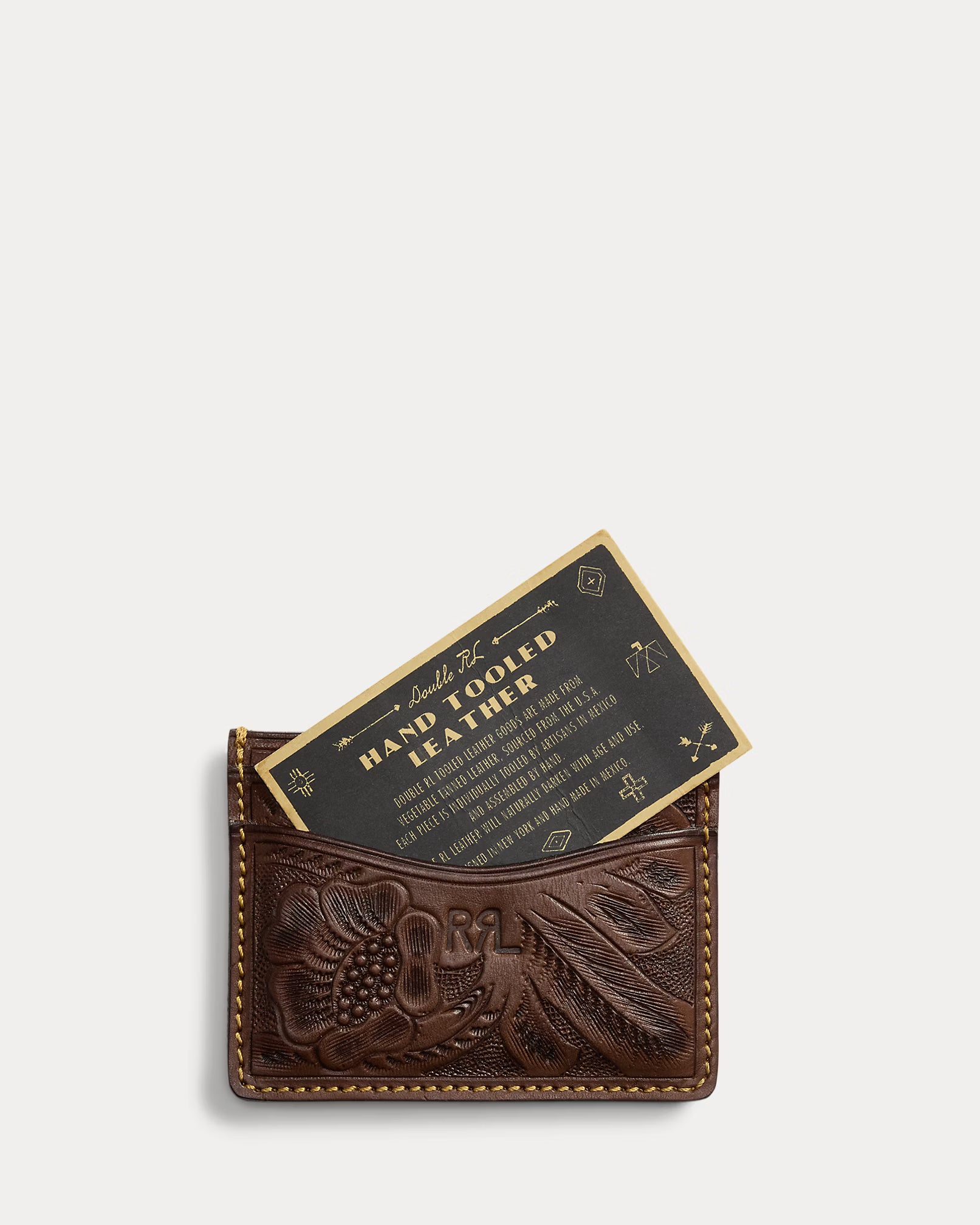 RRL Hand-Tooled Leather Card Case