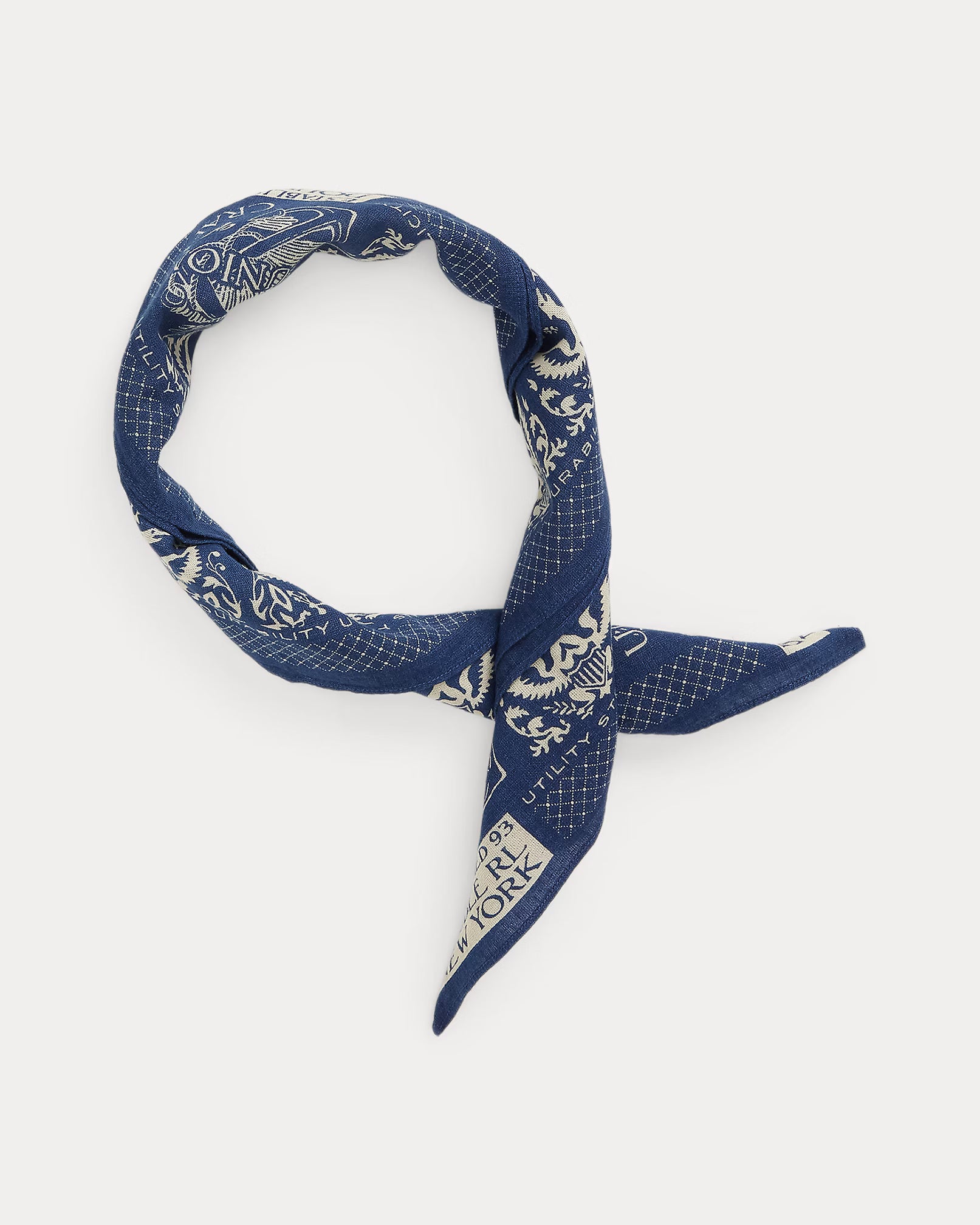 Indigo Indigo Floral-Print Cotton Bandanna