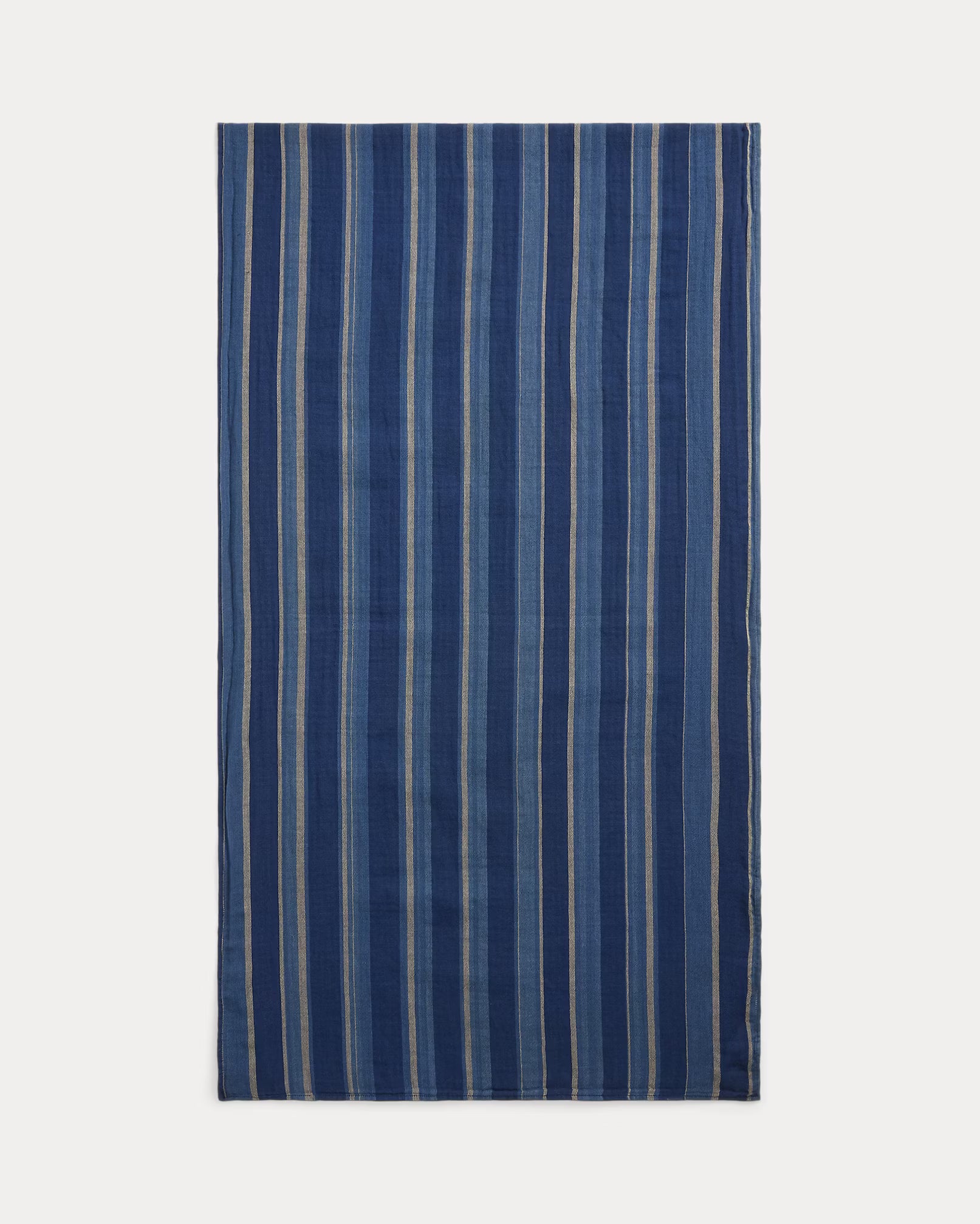 RRL Handwoven Indigo Striped Caspian Scarf