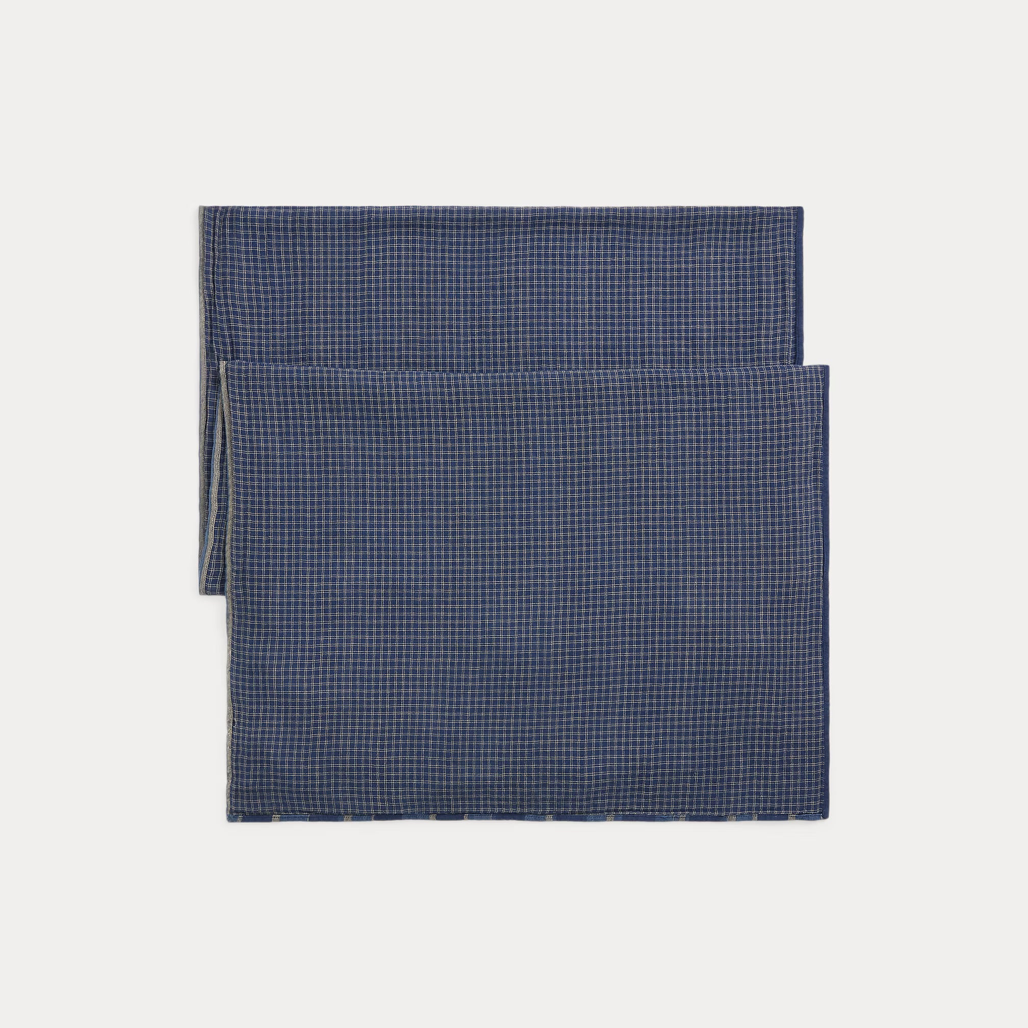 RRL Handwoven Indigo Striped Caspian Scarf