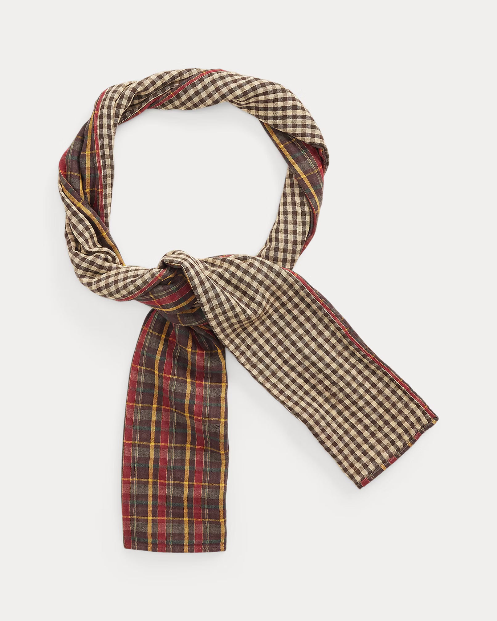 RRL Plaid Double-Faced Cotton Scarf