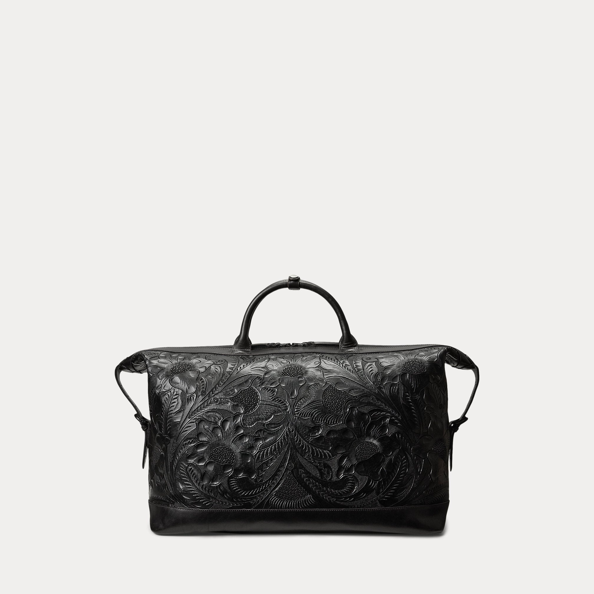 RRL Hand-Tooled Leather Weekender Bag