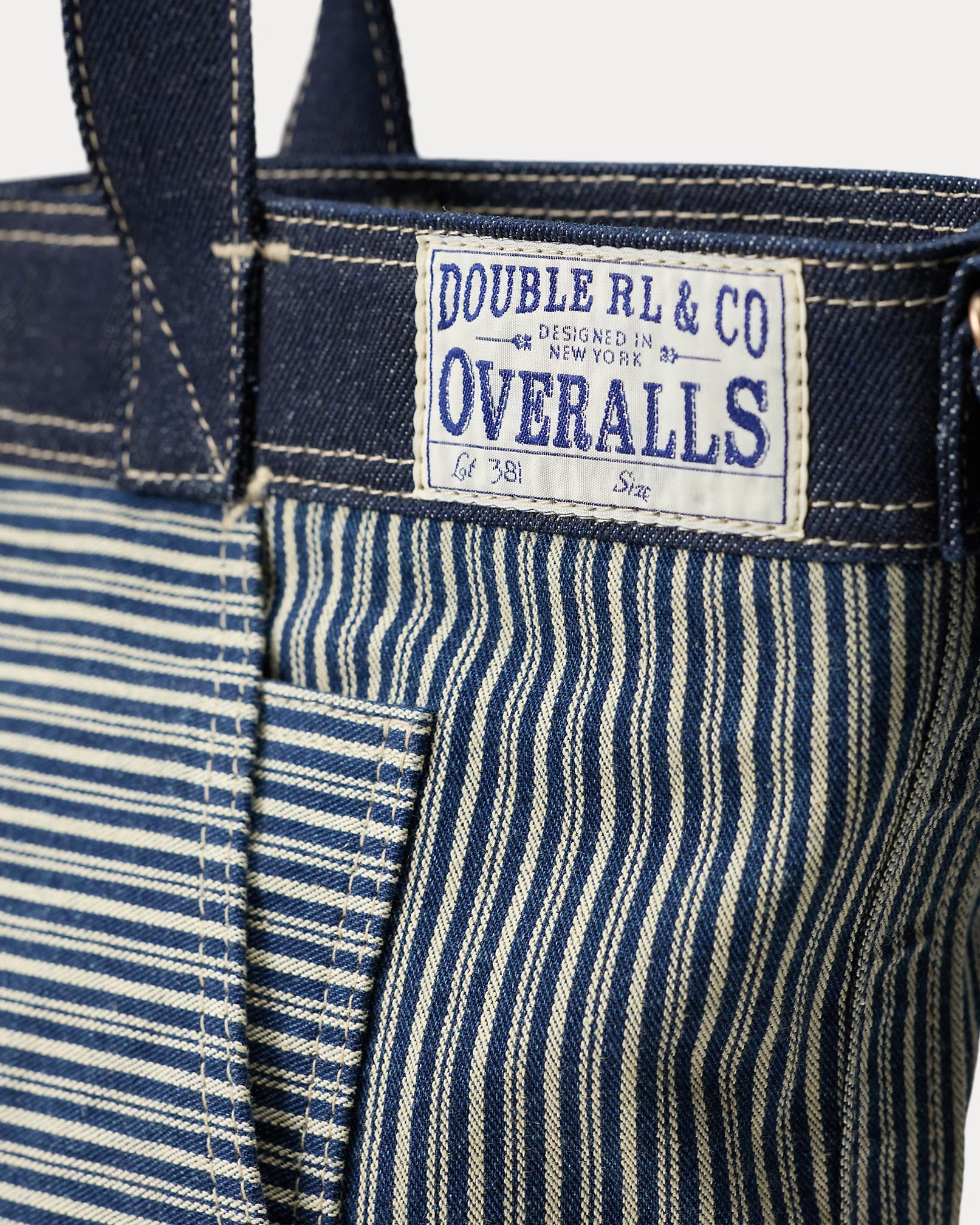 RRL Indigo Striped Twill Tote