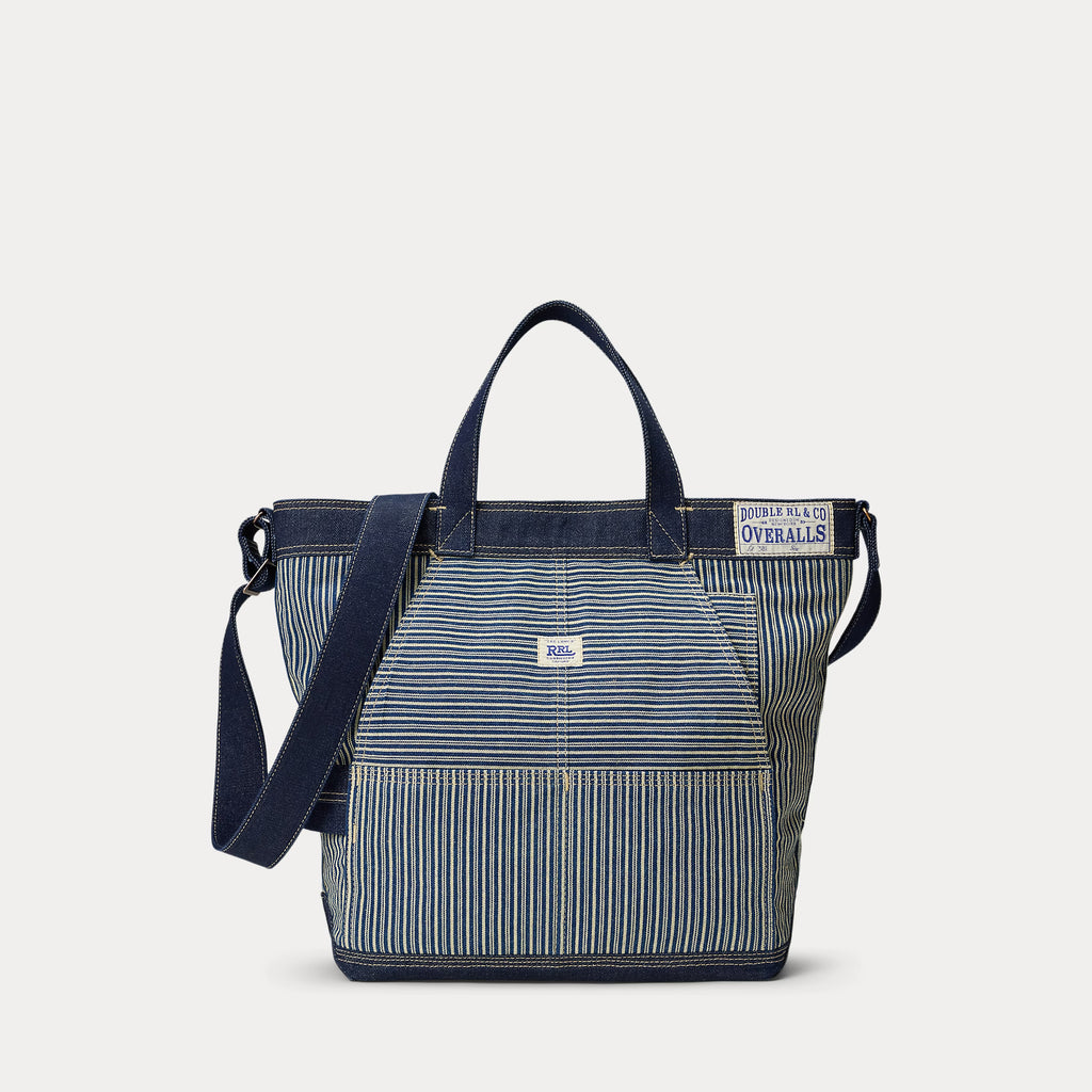 RRL Indigo Striped Twill Tote