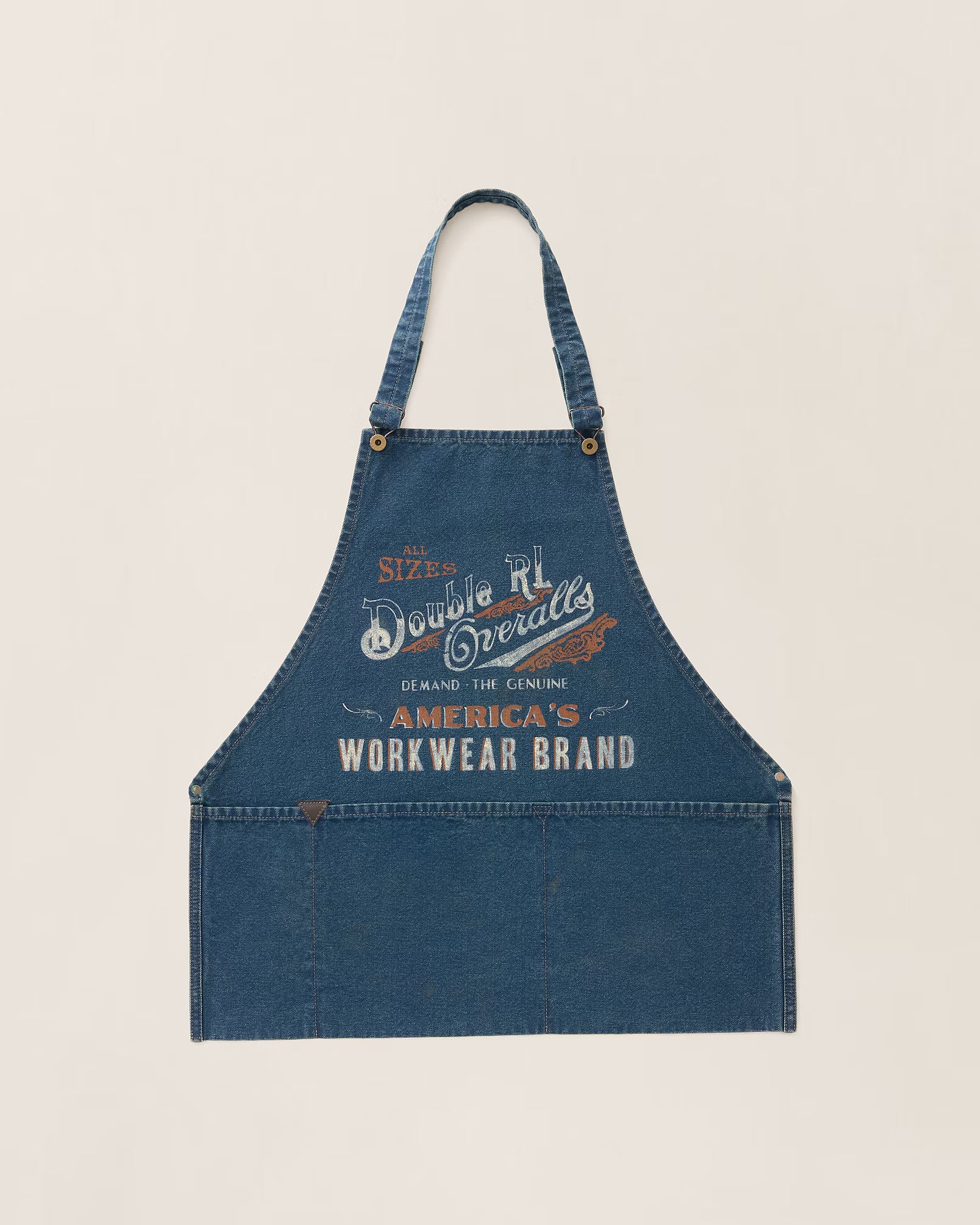 RRL Logo Indigo Canvas Apron