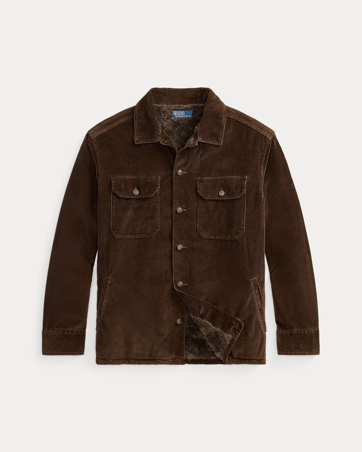 Fleece-Lined Corduroy Overshirt