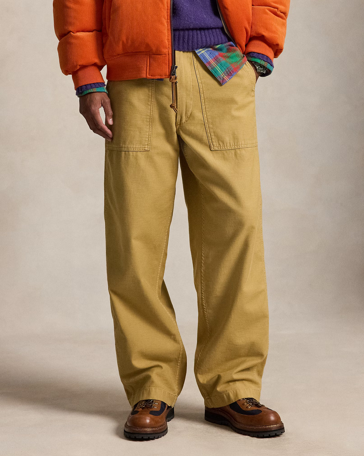 Reverse Sateen Utility Pant - Camel