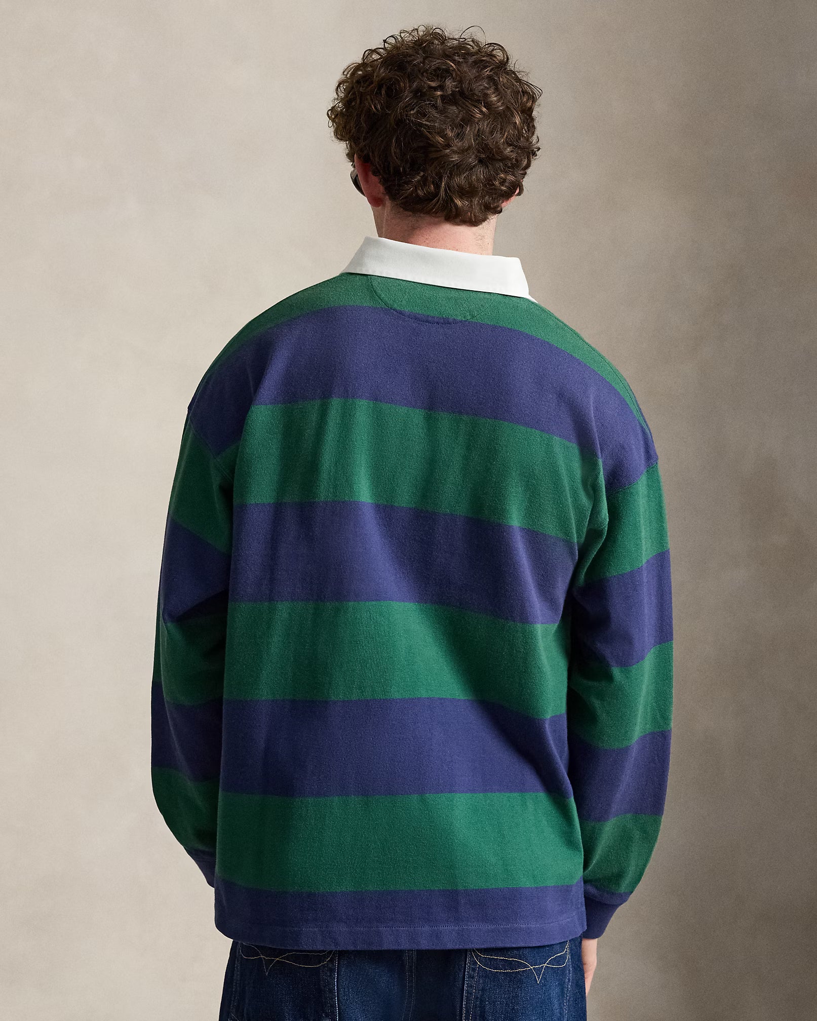 Big Fit Striped Jersey Rugby Shirt