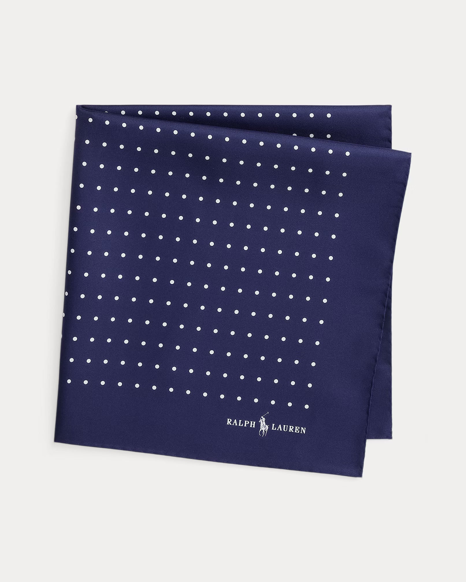 Polka-Dot Silk Twill Bandanna