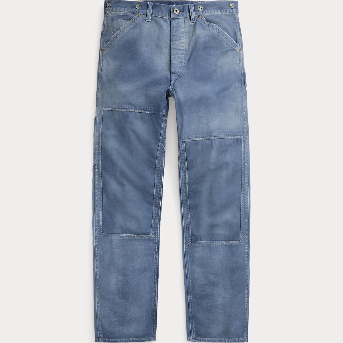 パンツ RRL Carpenter Pants made in USA size30 RRL Double RL Brown Work Pants Carpenter With Buckle Back