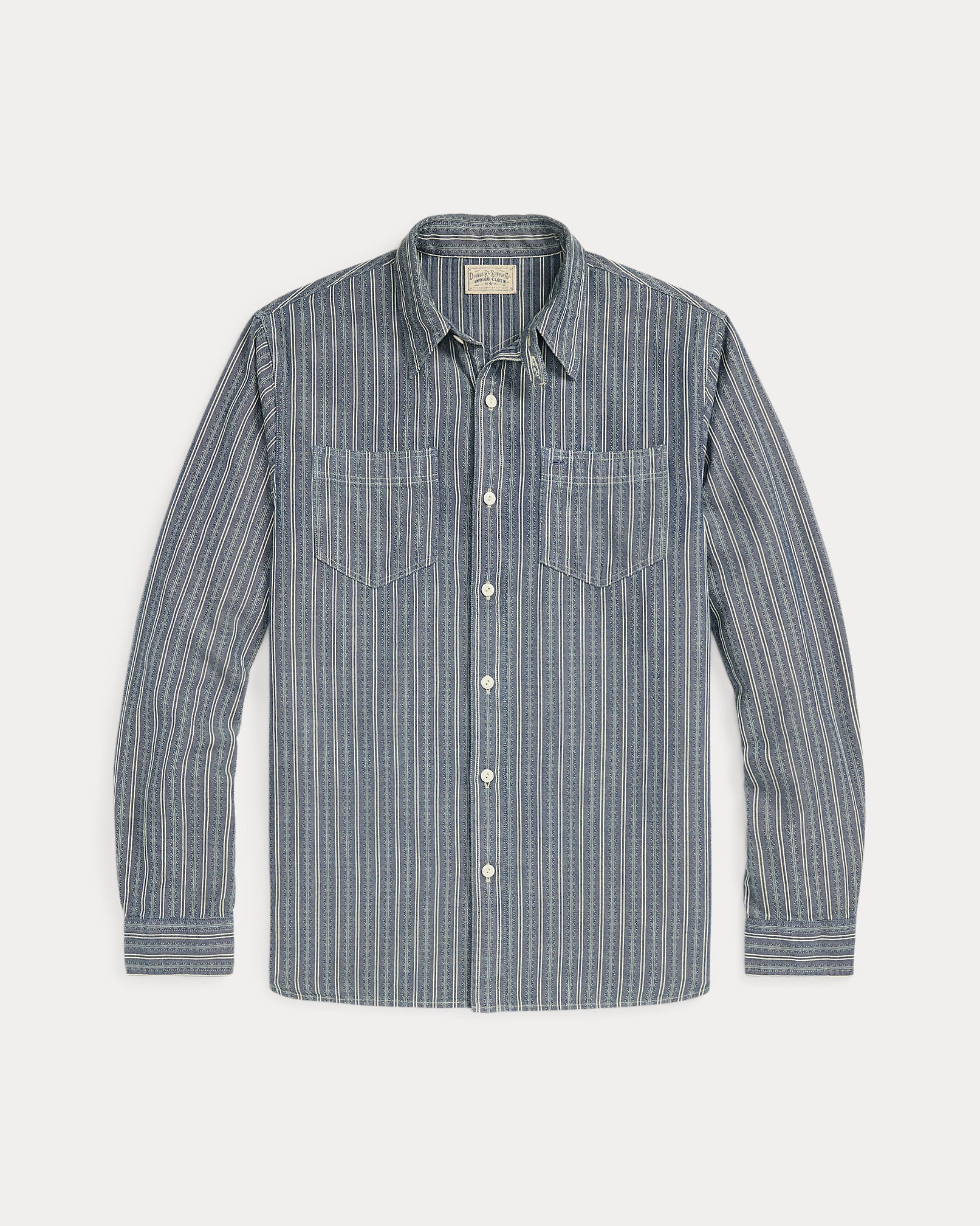 RRL Striped Dobby-Chambray Workshirt