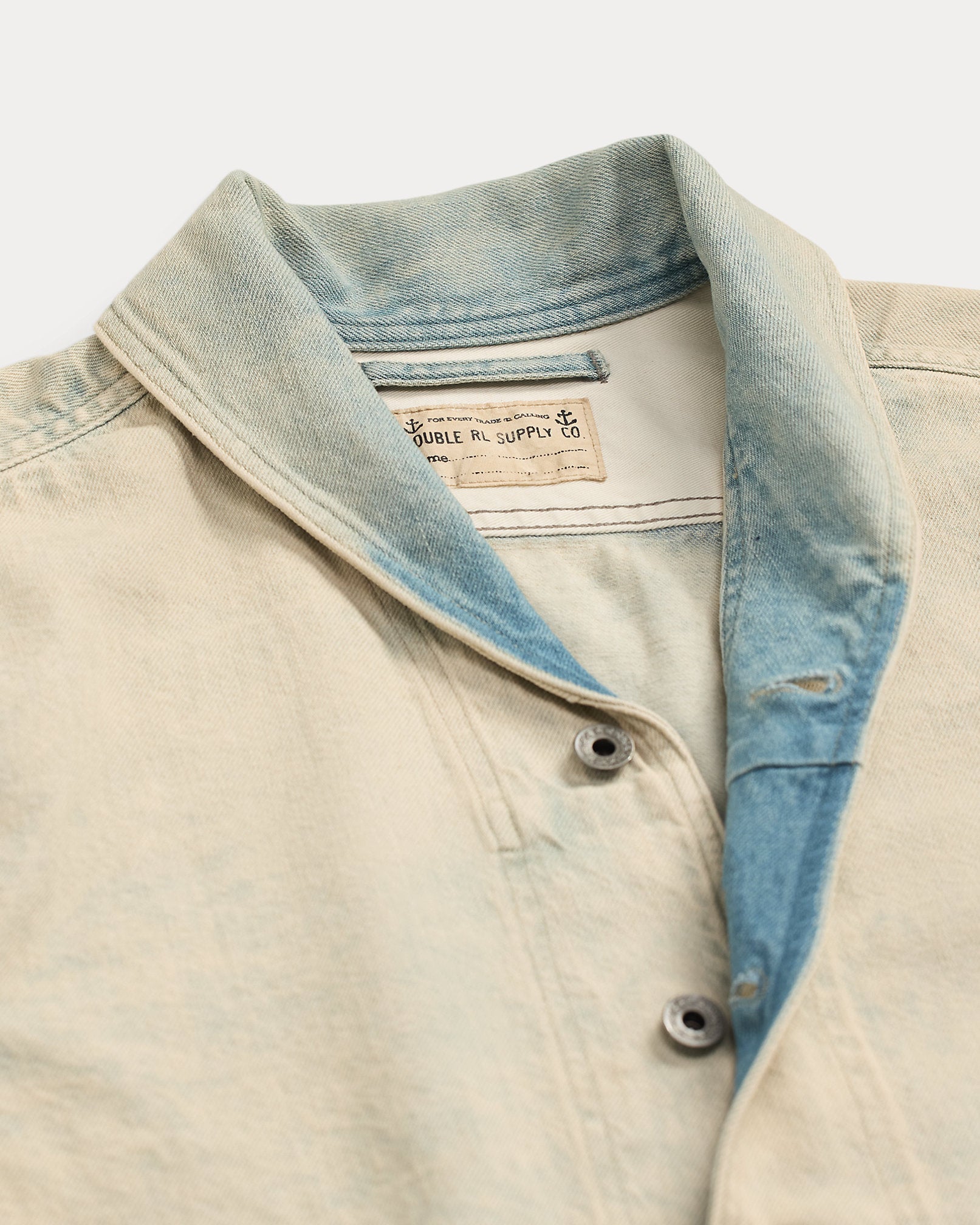 RRL Washed Indigo Selvedge Denim Overshirt