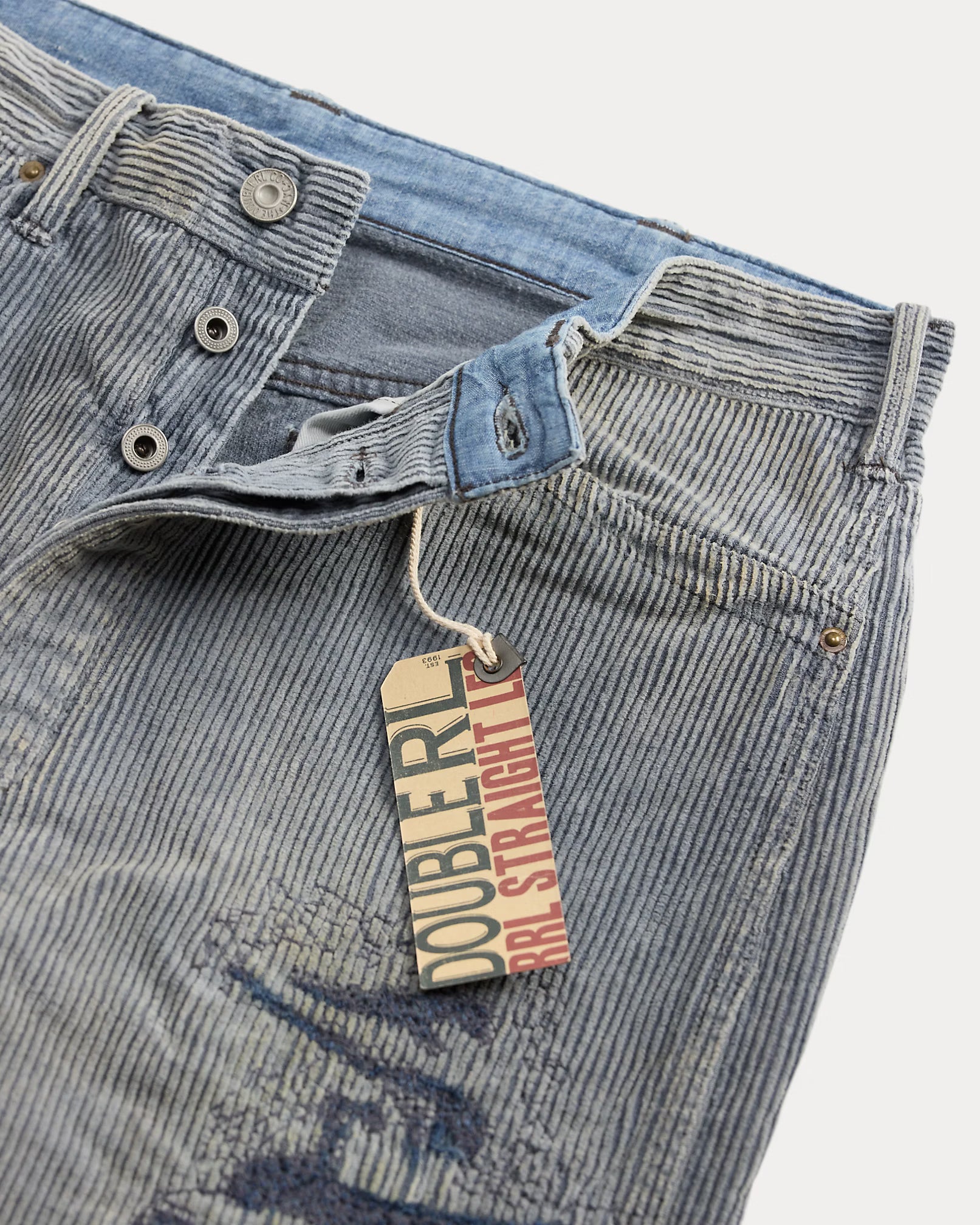 RRL Straight Fit Distressed Corduroy Pant