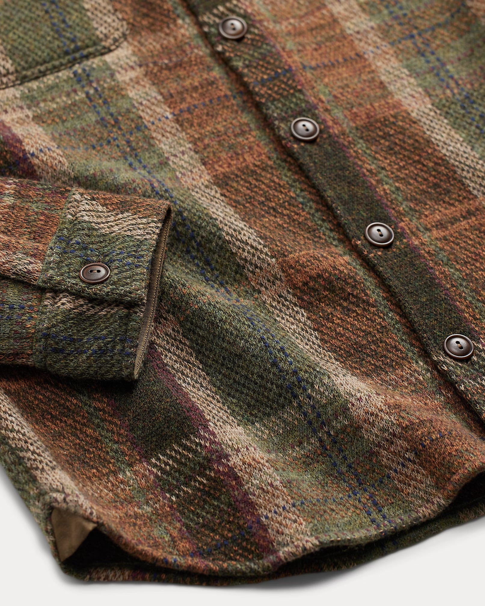 RRL Plaid Wool-Cashmere Workshirt Sweater