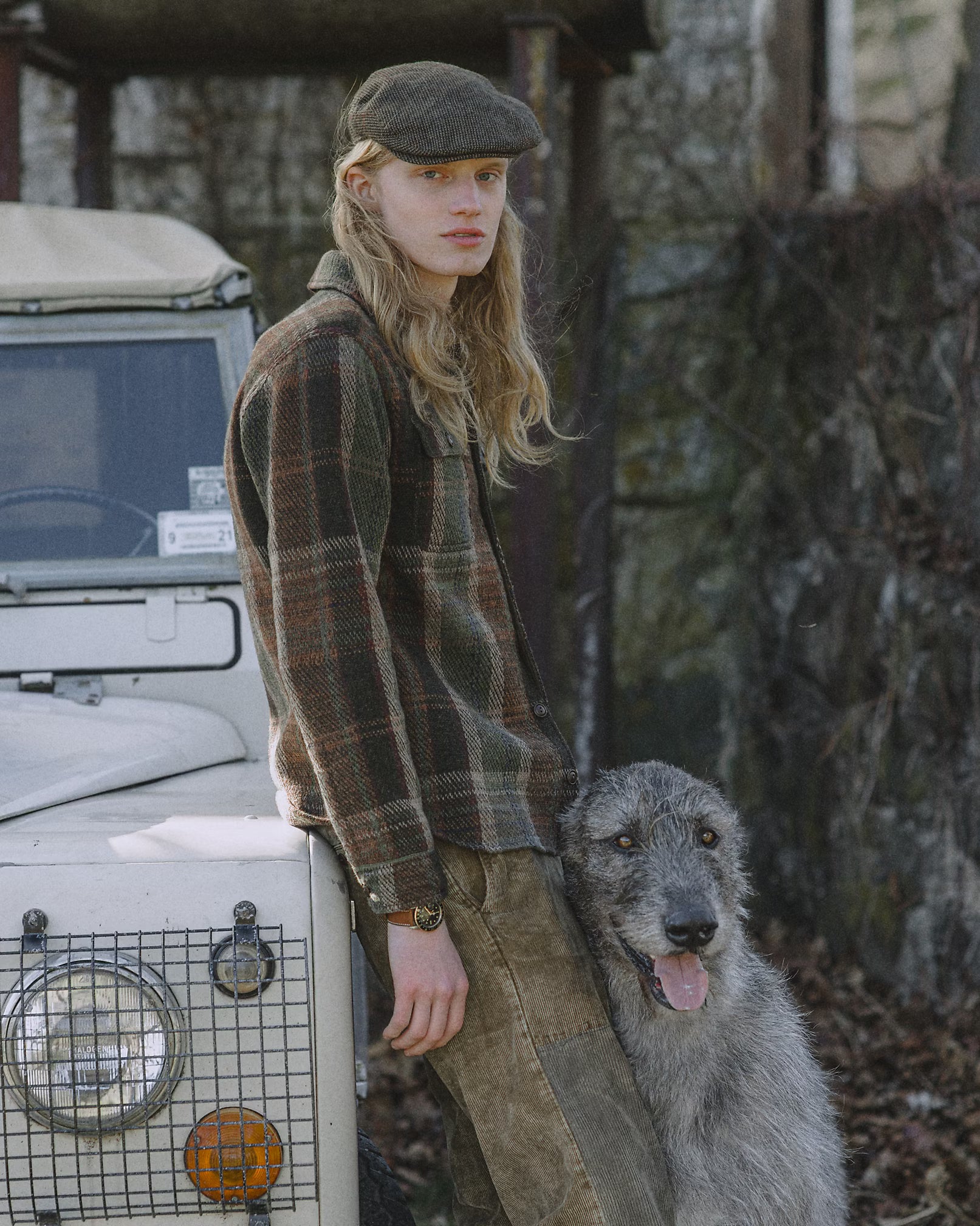 RRL Plaid Wool-Cashmere Workshirt Sweater