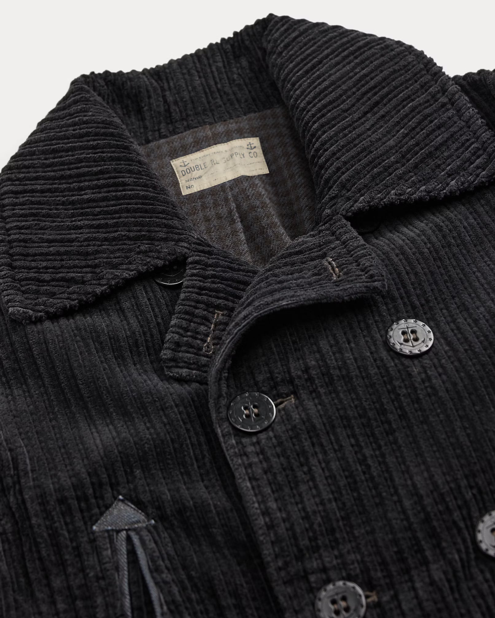 RRL Denim-Trim Corudory Peacoat