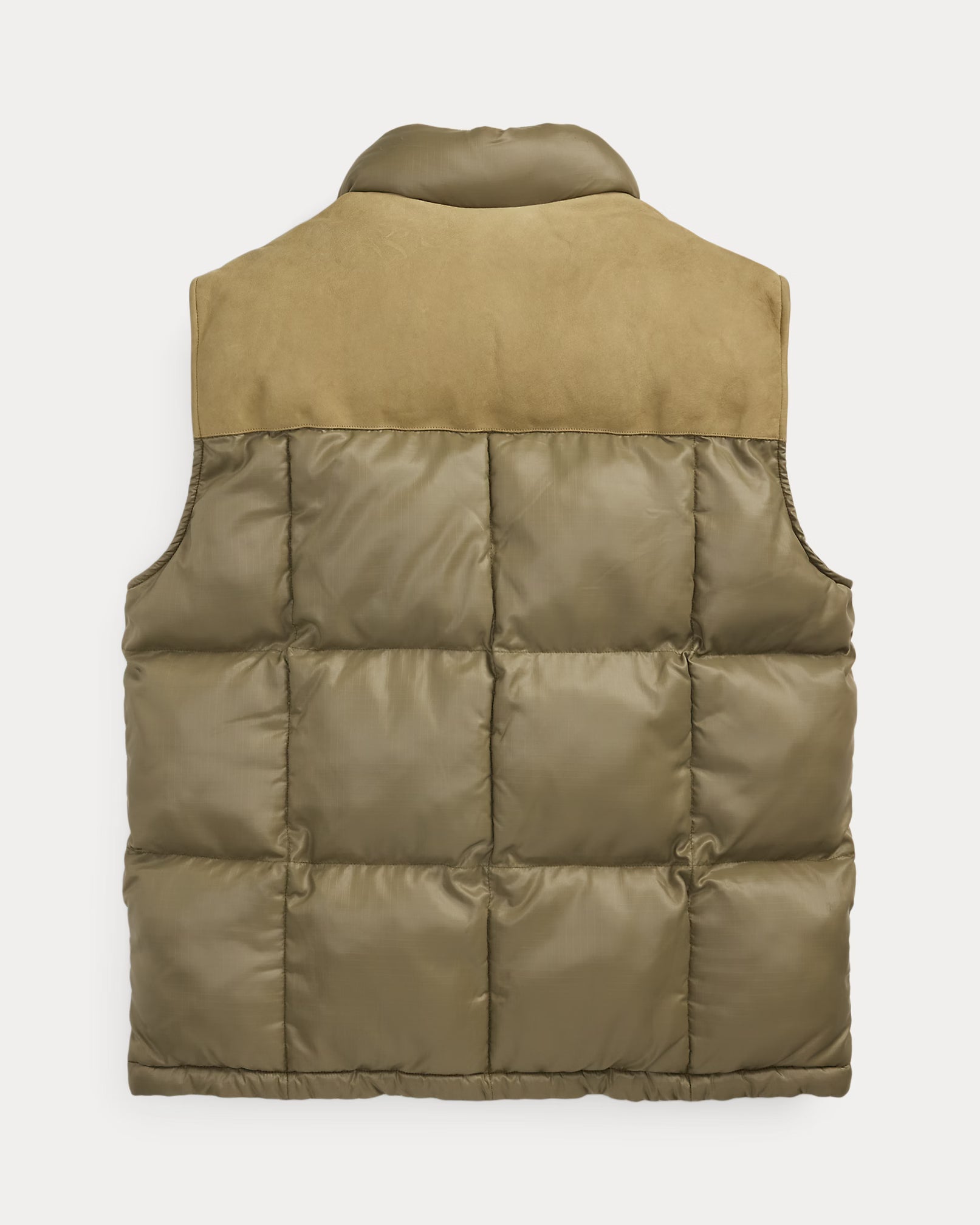 RRL Leather-Yoke Quilted Ripstop Vest