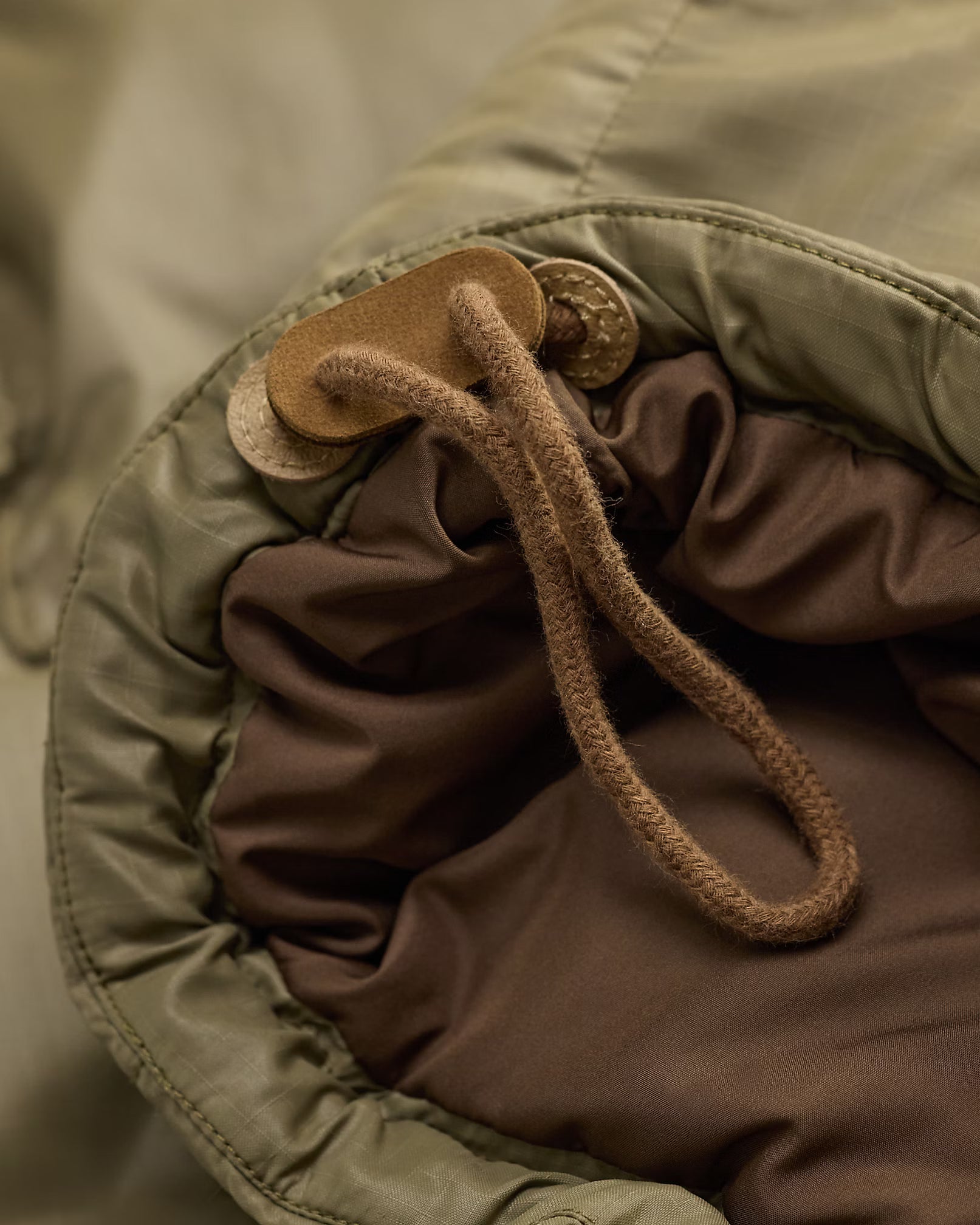 RRL Leather-Yoke Quilted Ripstop Vest