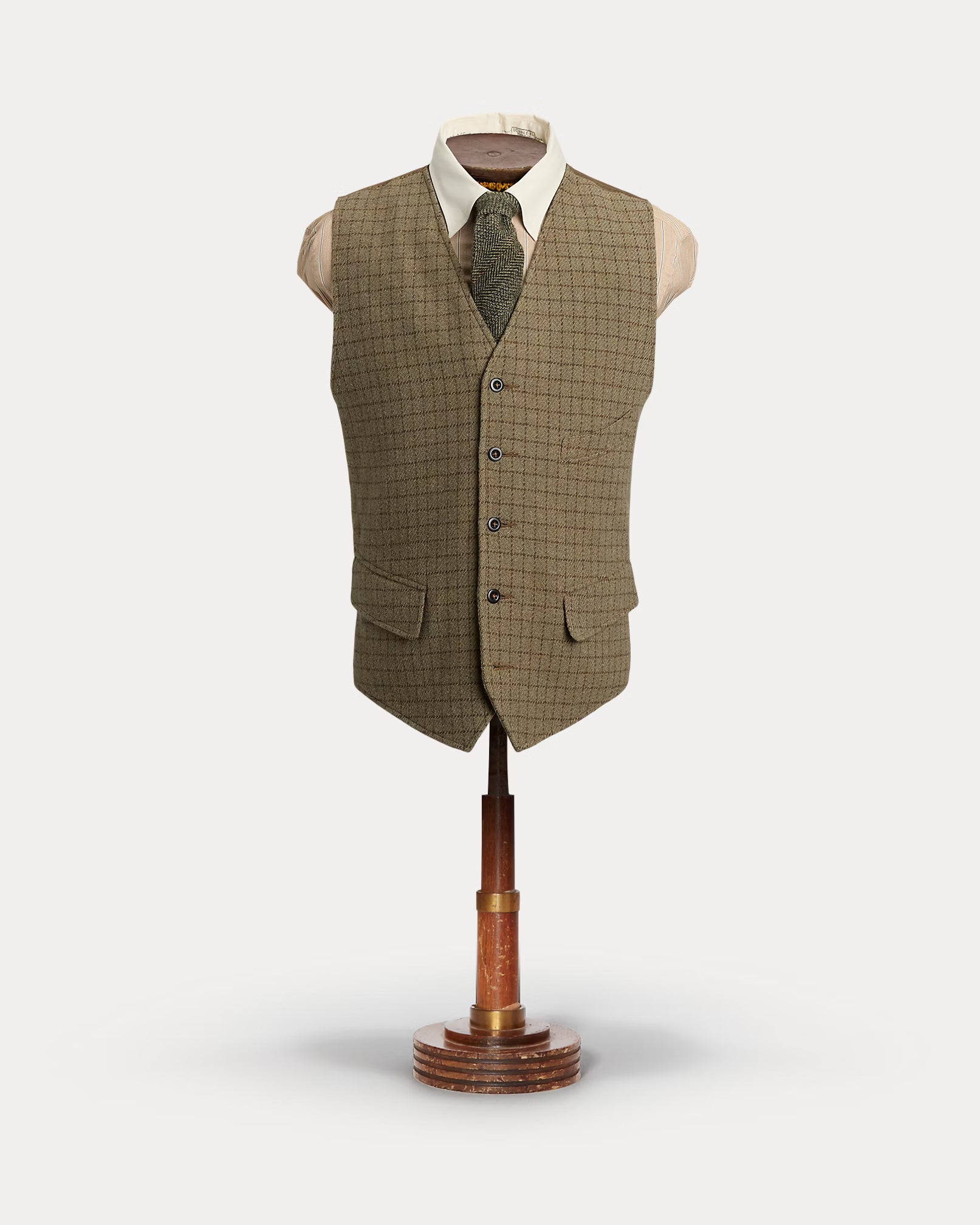 RRL Checked Wool Tweed Vest