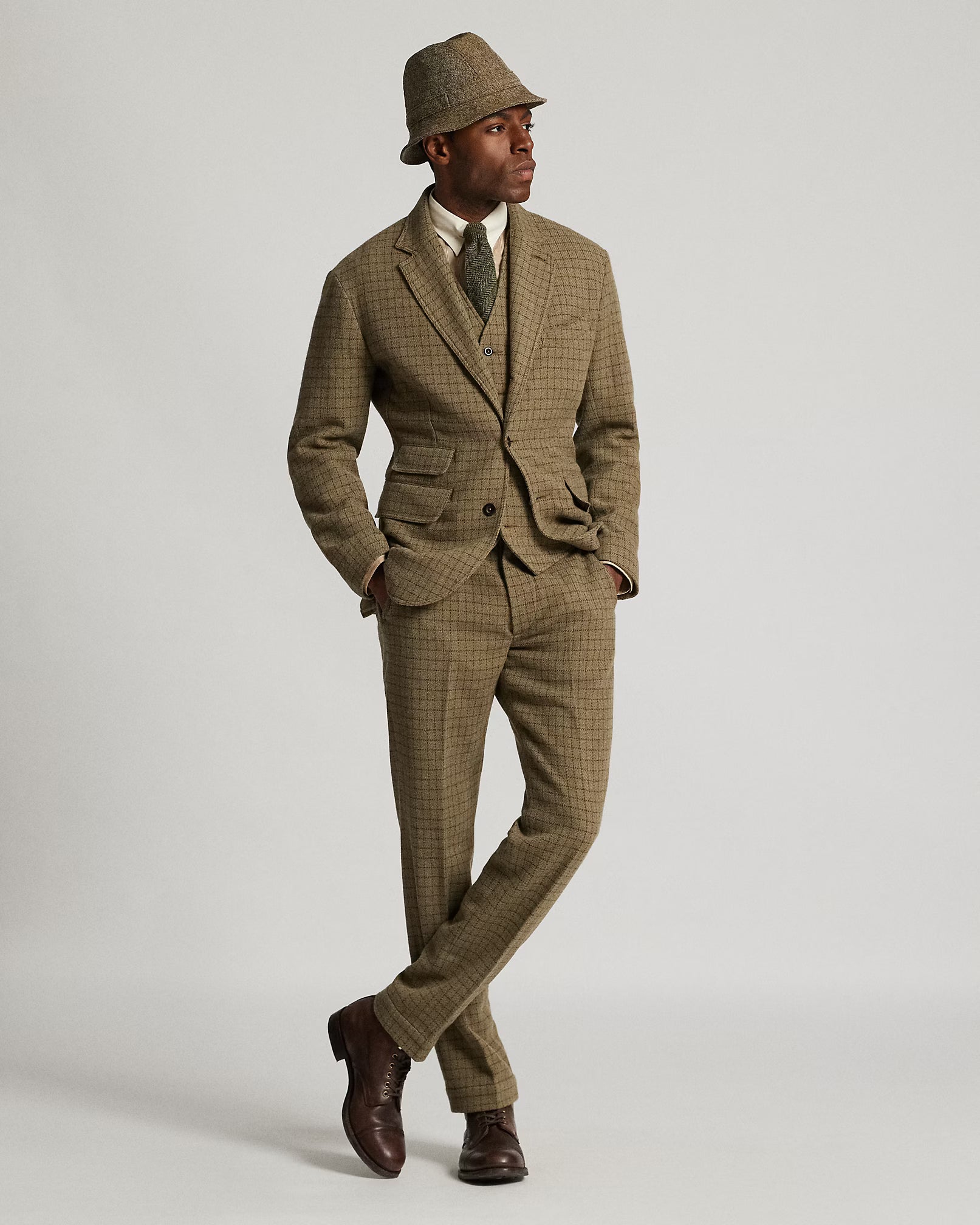 RRL Checked Wool Tweed Officer’s Pant