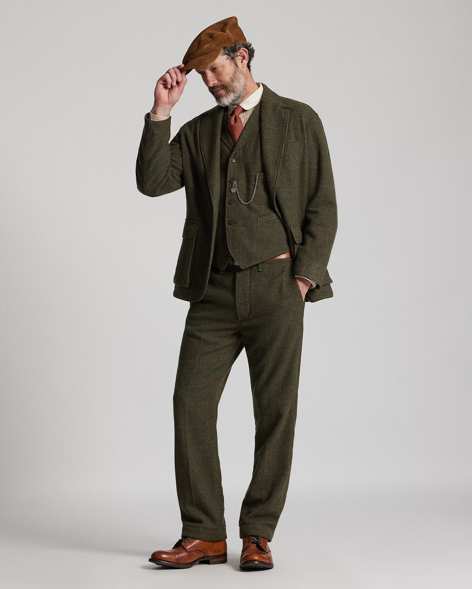 RRL Windowpane Wool Tweed Officer’s Pant