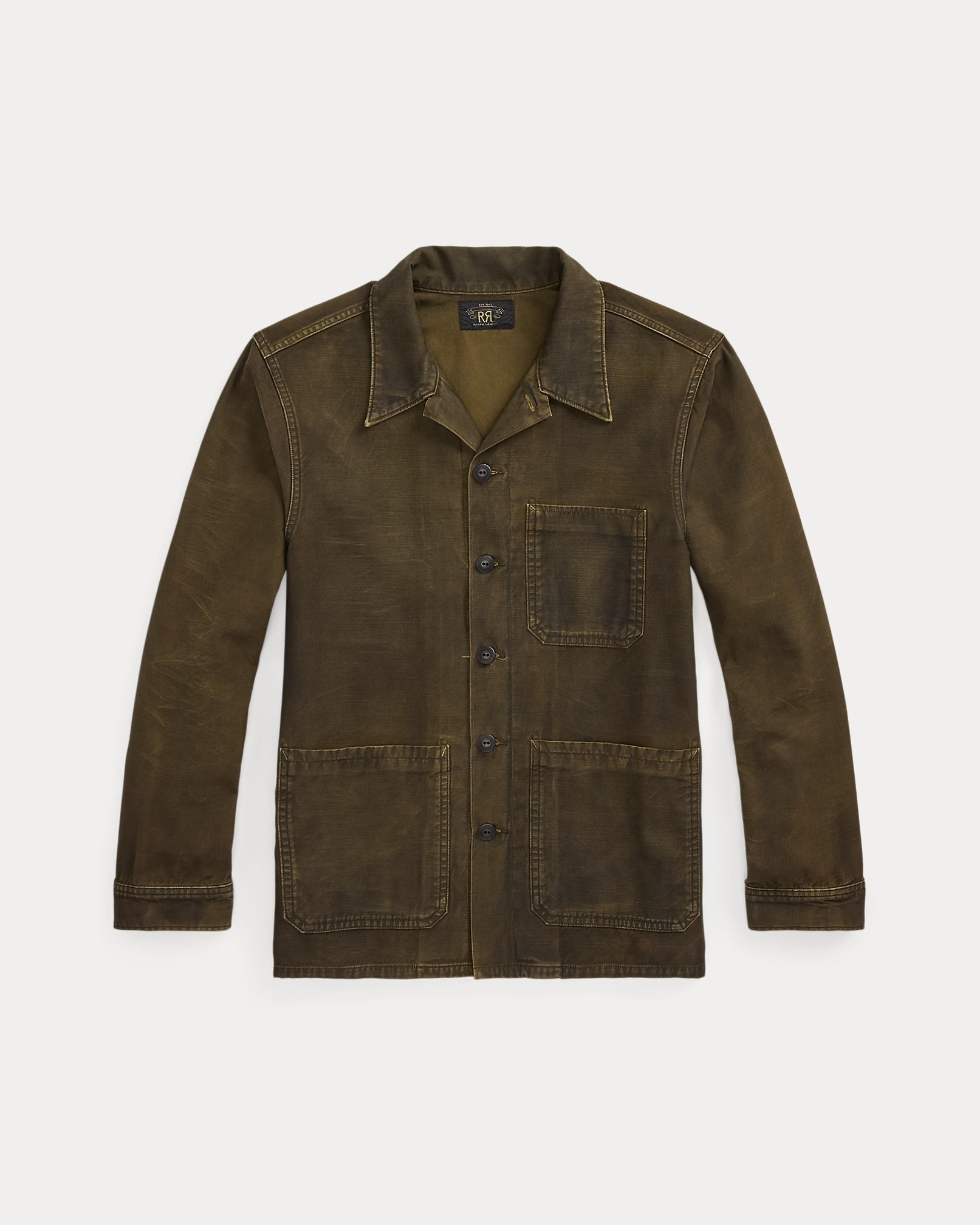 RRL Reverse-Sateen Overshirt - Washed Brown