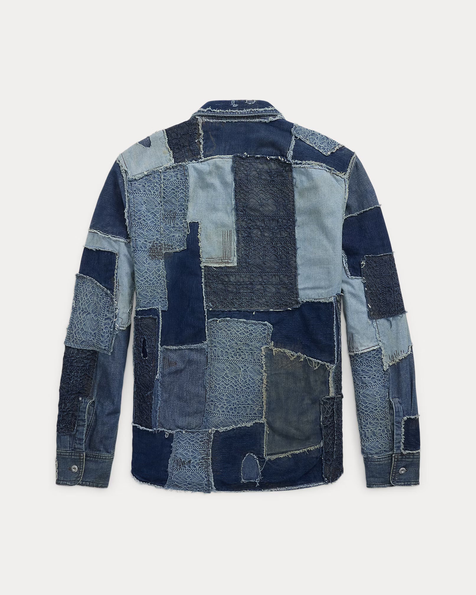 RRL Indigo Denim Patchwork Workshirt