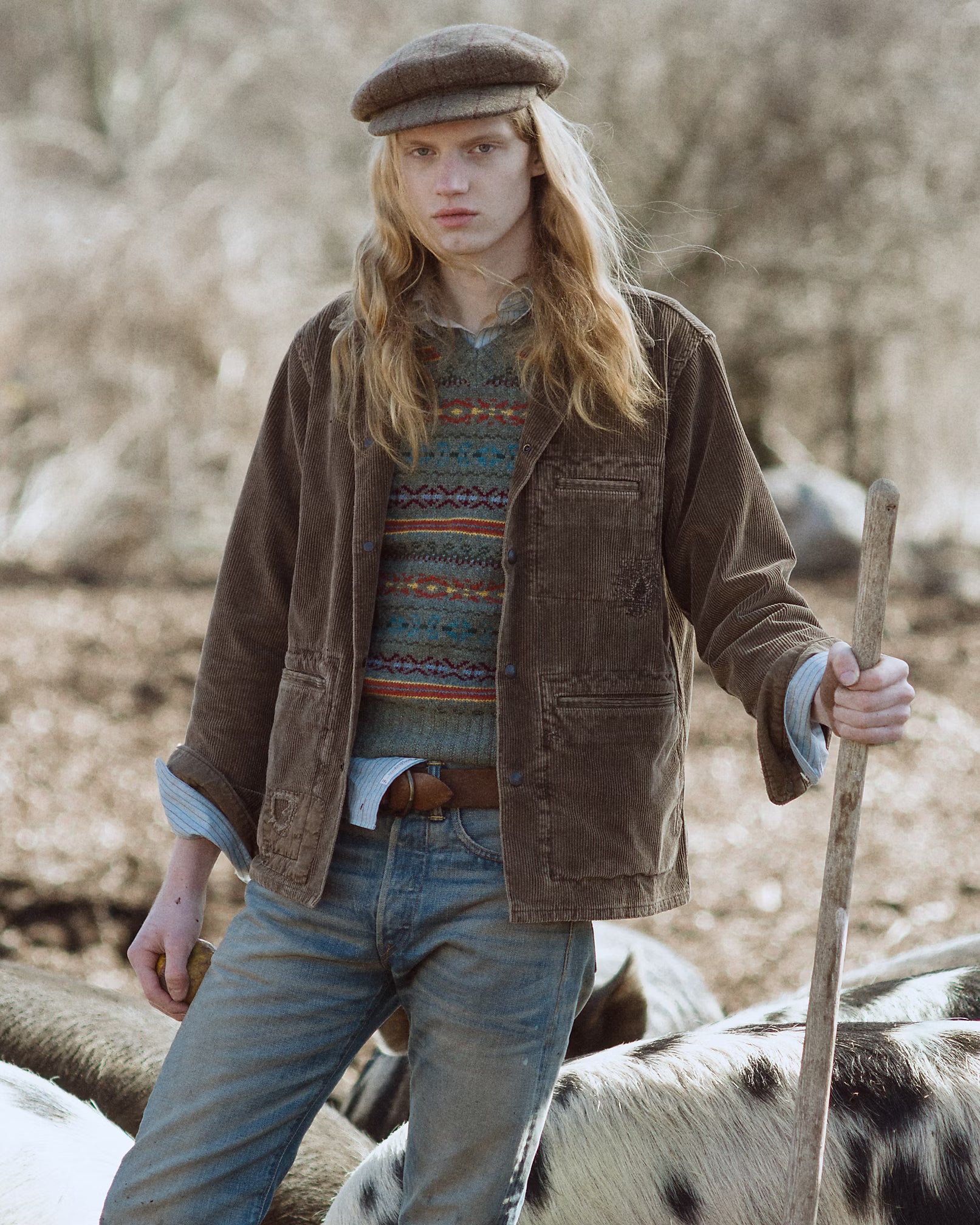 RRL Repaired Corduroy Overshirt