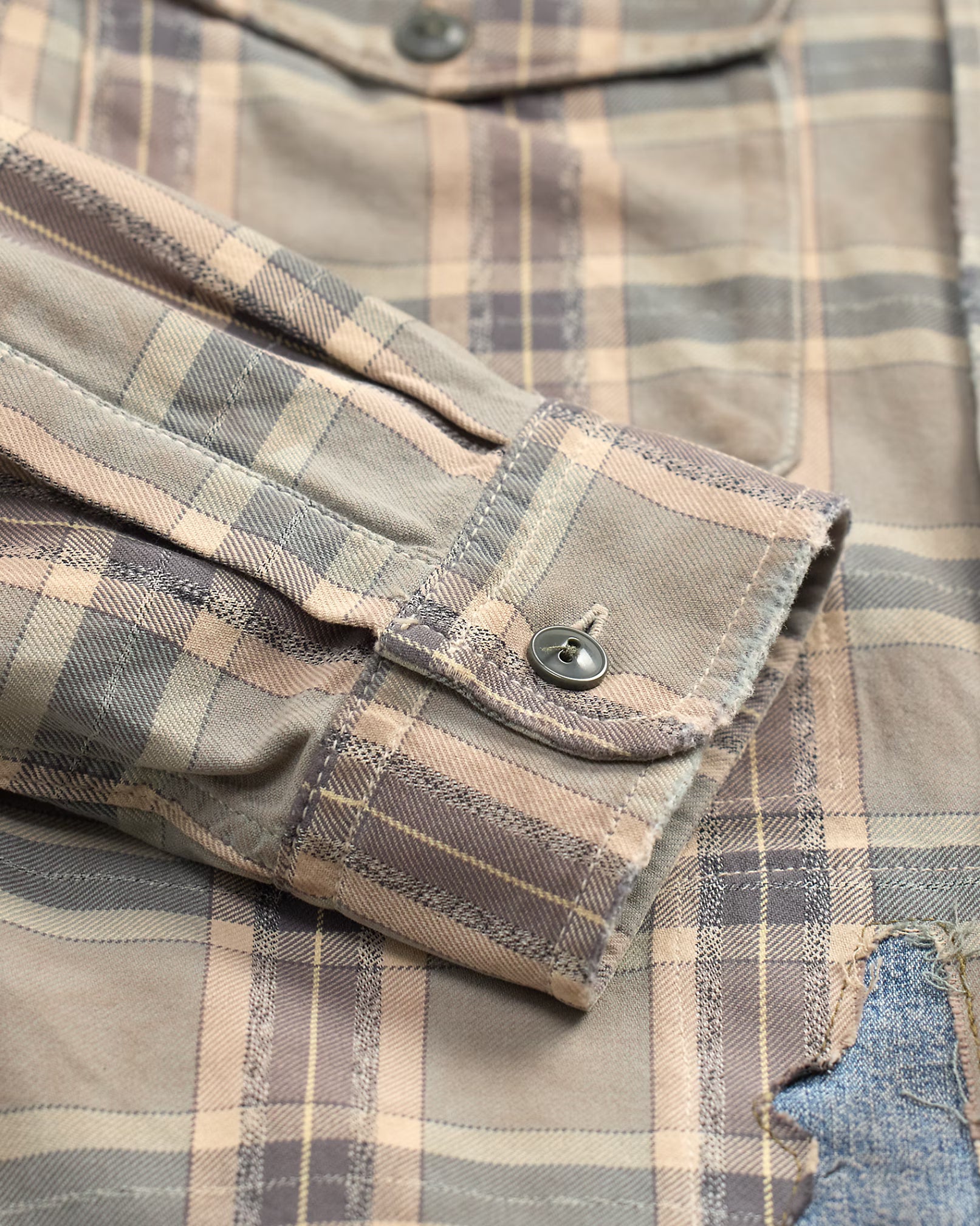 RRL Repaired Plaid Twill Workshirt