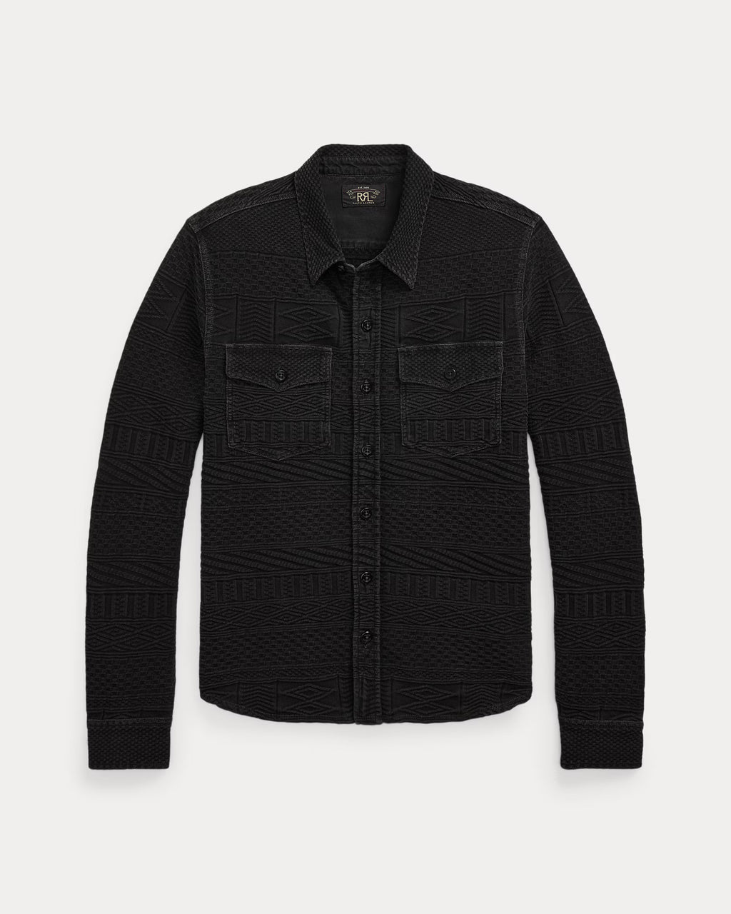 RRL INDIGO NATIVE JACQUARD SHIRT ネルシャツ RRL Indigo Jacquard Workshirt