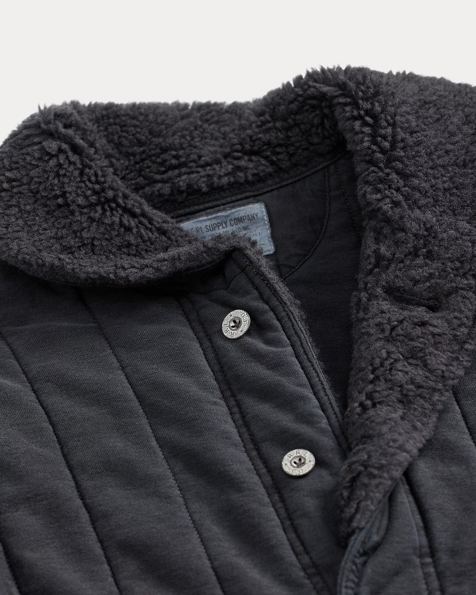 RRL Fleece-Collar Quilted Jersey Jacket