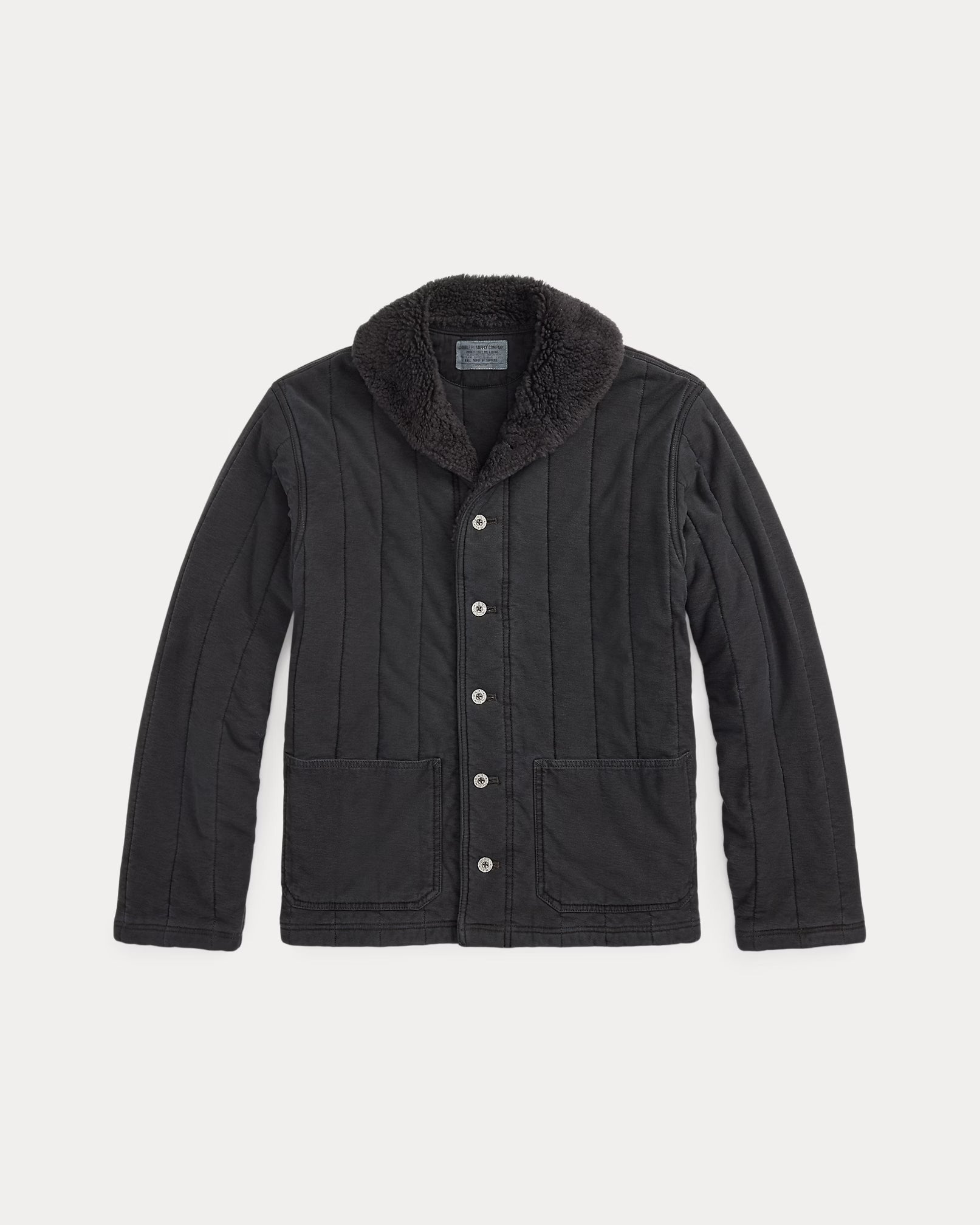 RRL Fleece-Collar Quilted Jersey Jacket