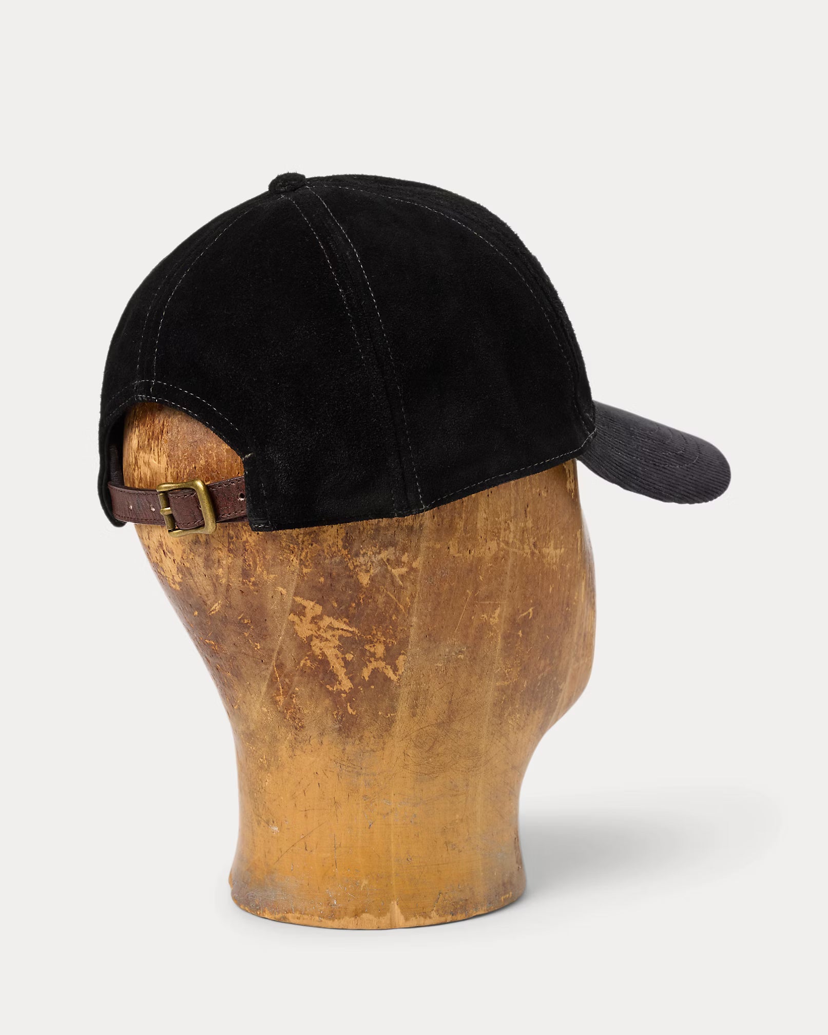 RRL Roughout Suede Trucker Cap - Black