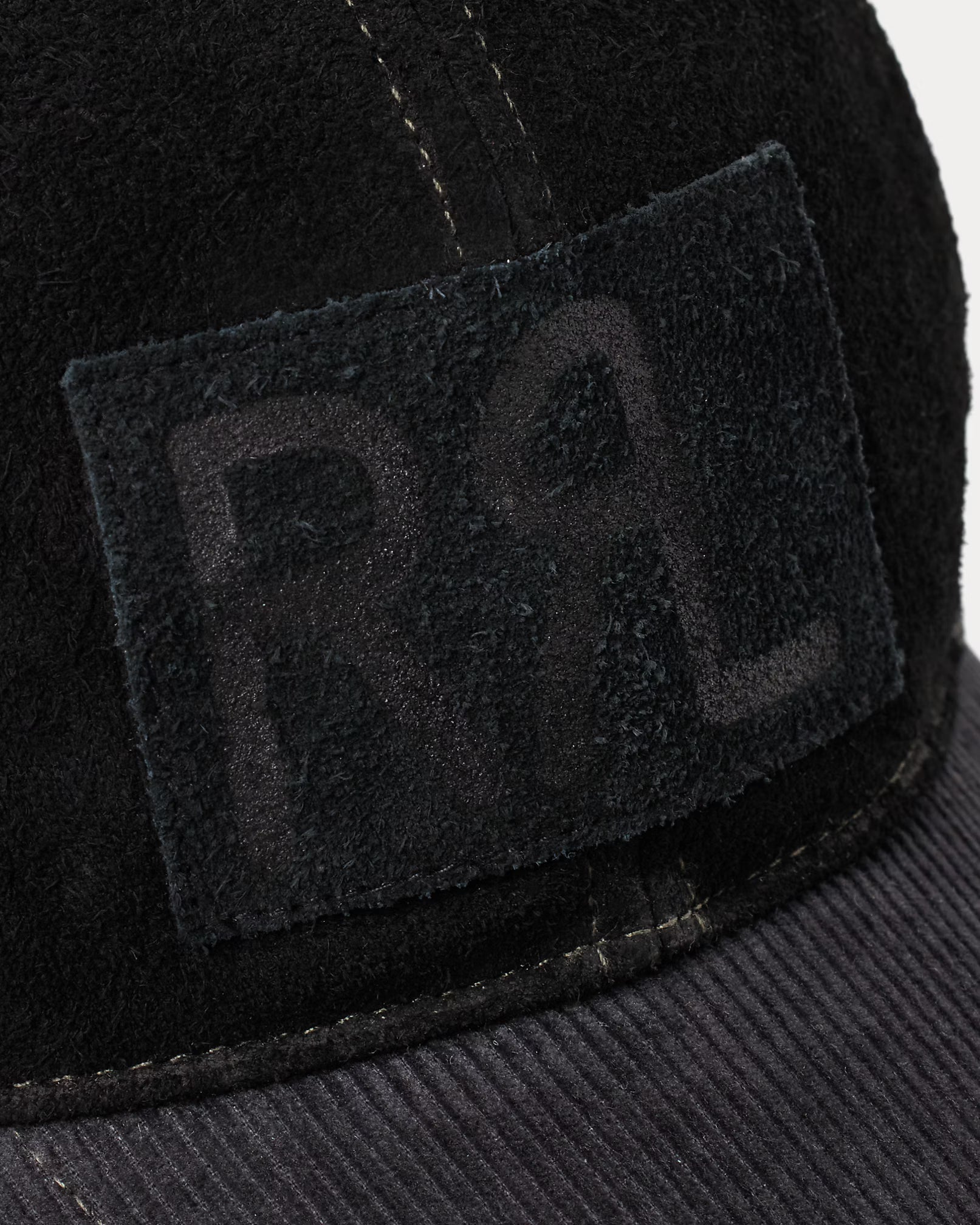 RRL Roughout Suede Trucker Cap - Black