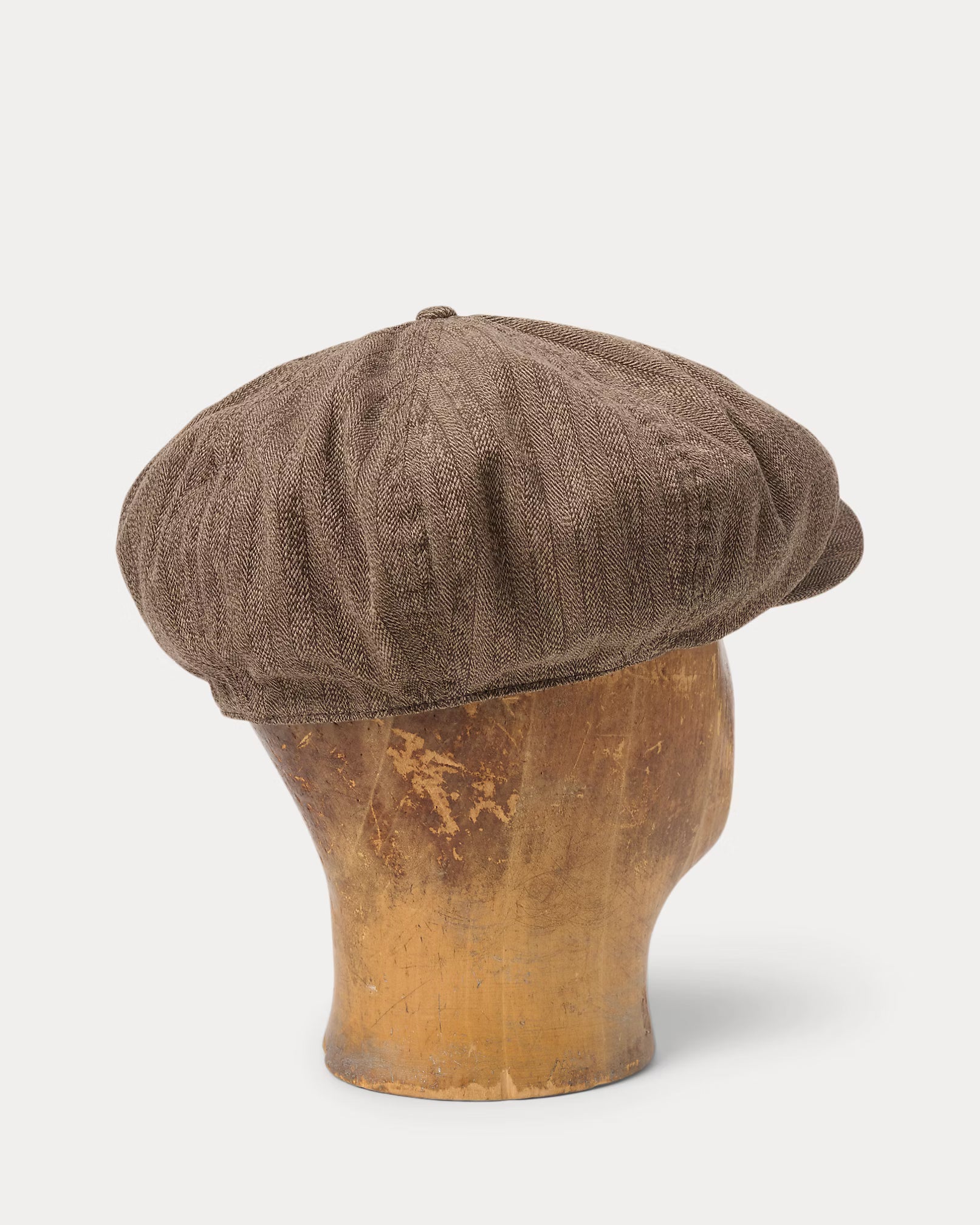 RRL Striped Herringbone Twill Newsboy Cap