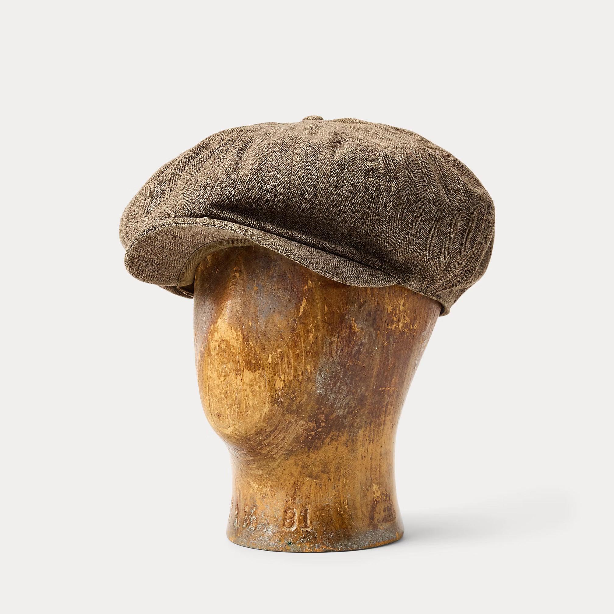RRL Striped Herringbone Twill Newsboy Cap