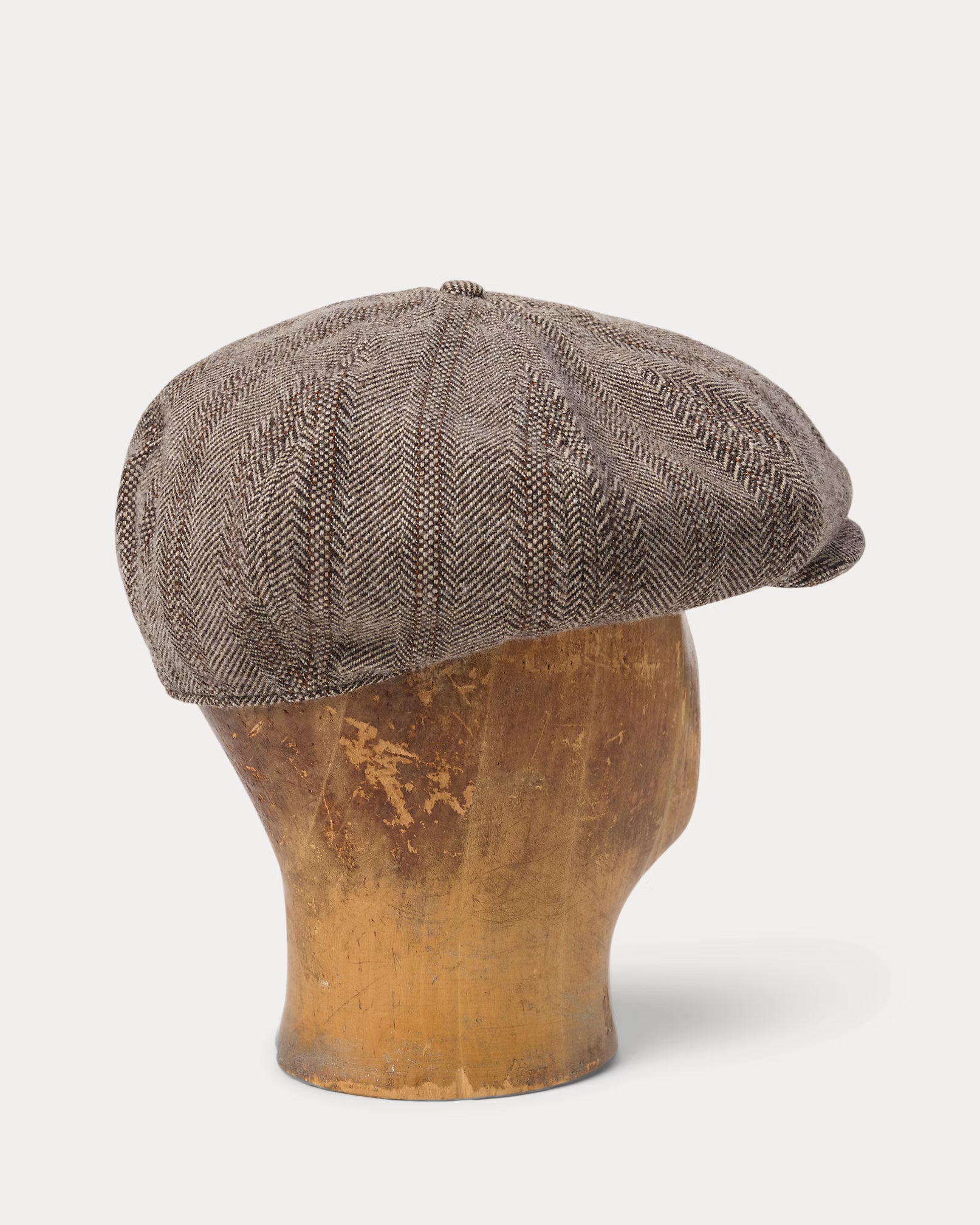 RRL Wool-Cotton Herringbone Newsboy Cap