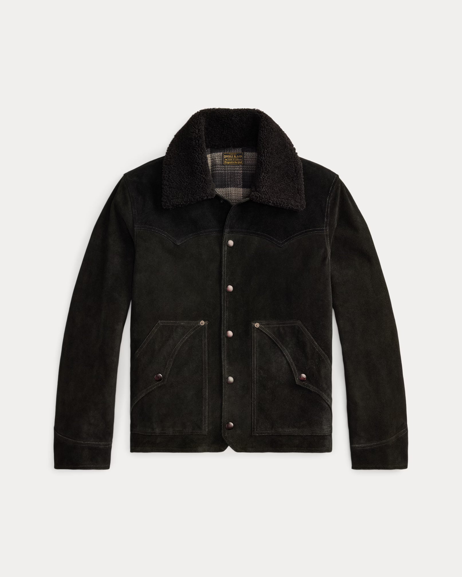 RRL Shearling-Collar Suede Western Jacket