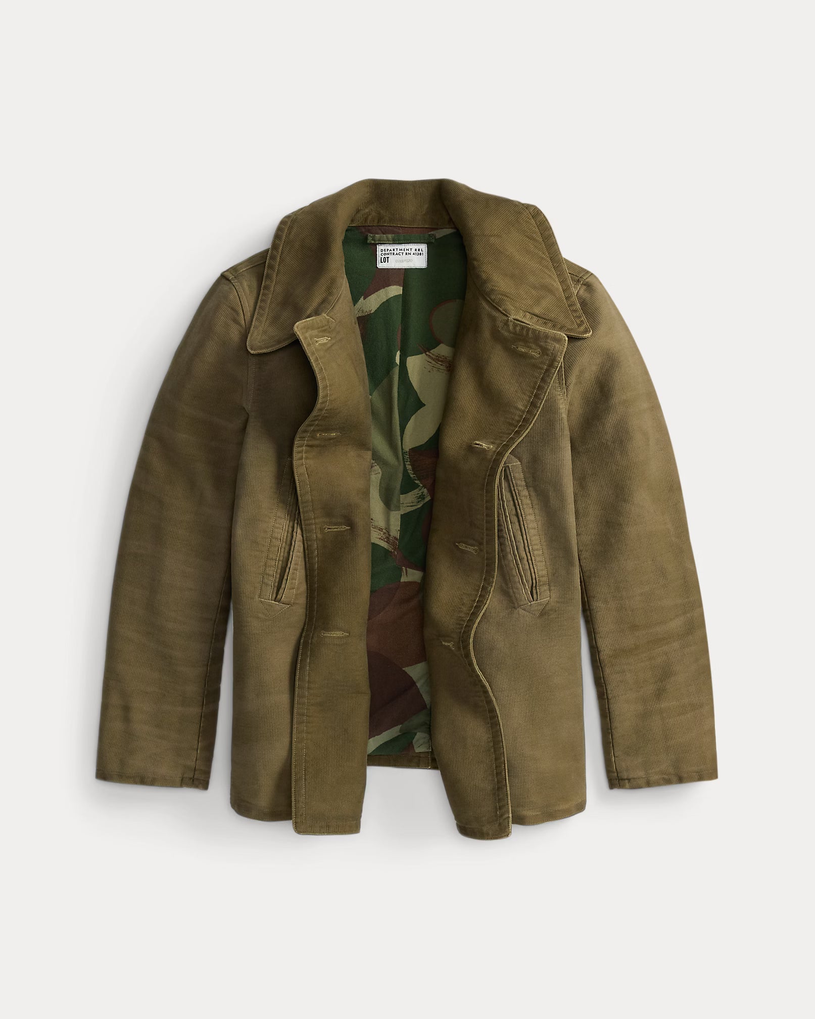 RRL Textured Cotton Peacoat