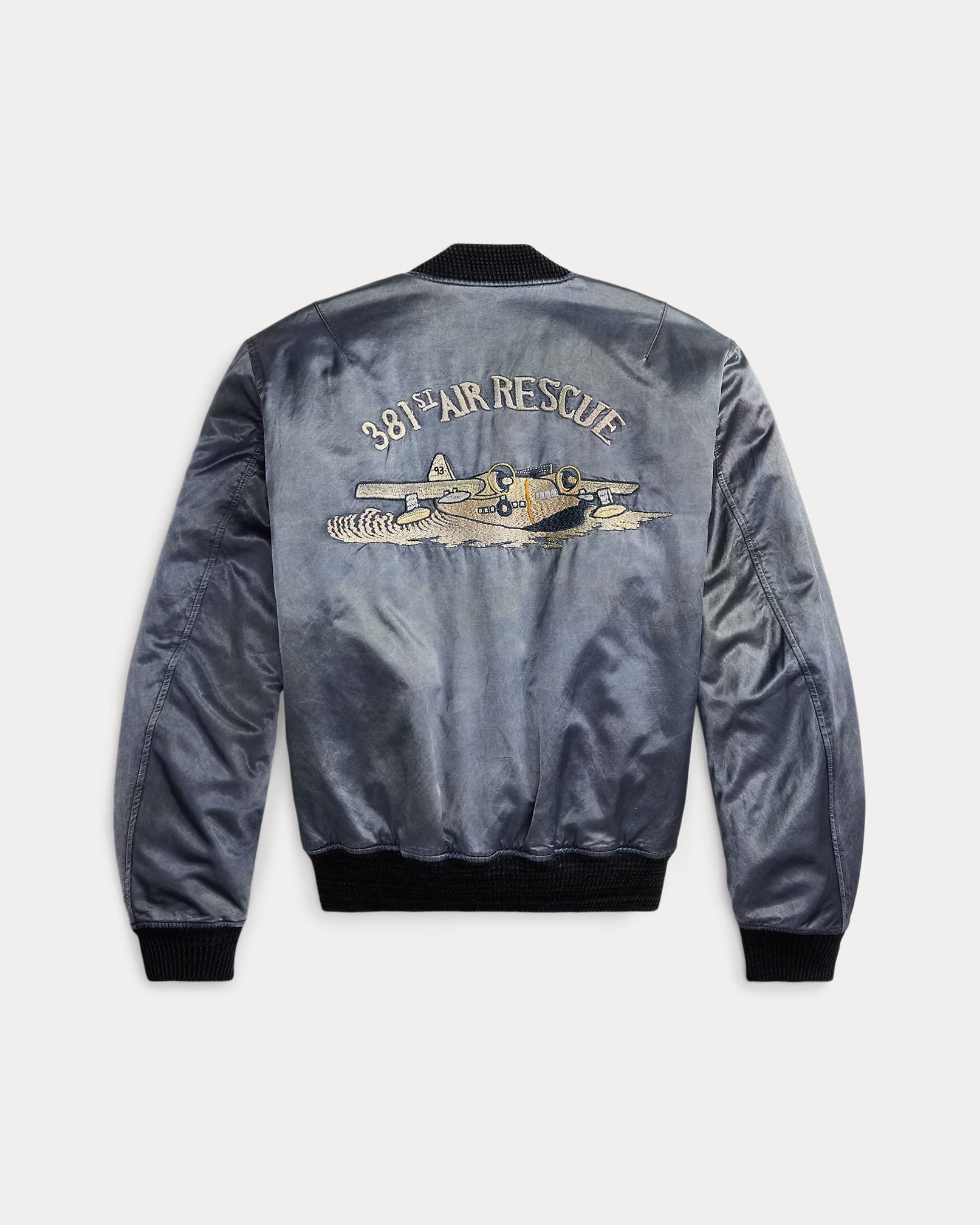 RRL Embroidered Satin Flight Jacket