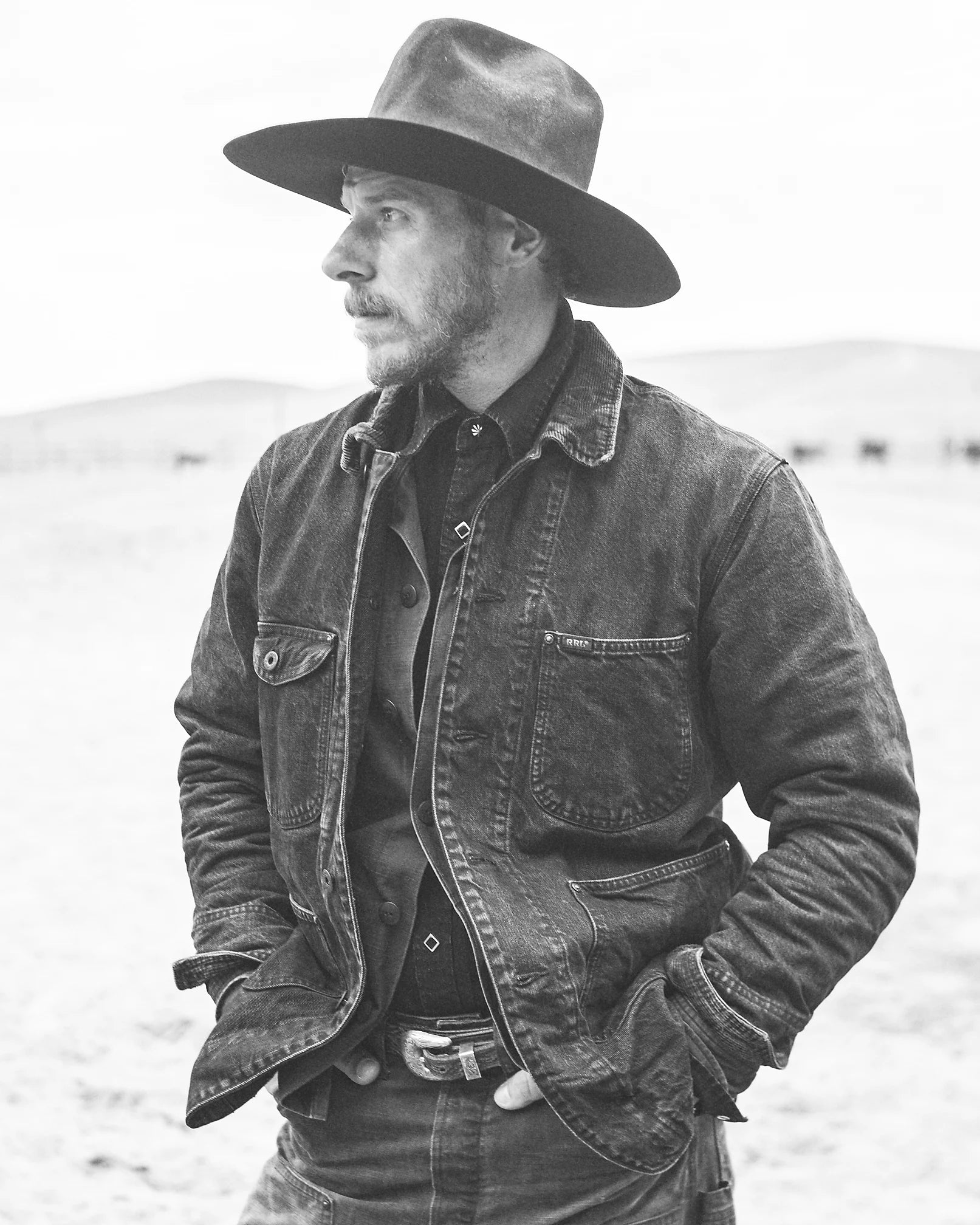 RRL Corduroy-Collar Denim Jacket