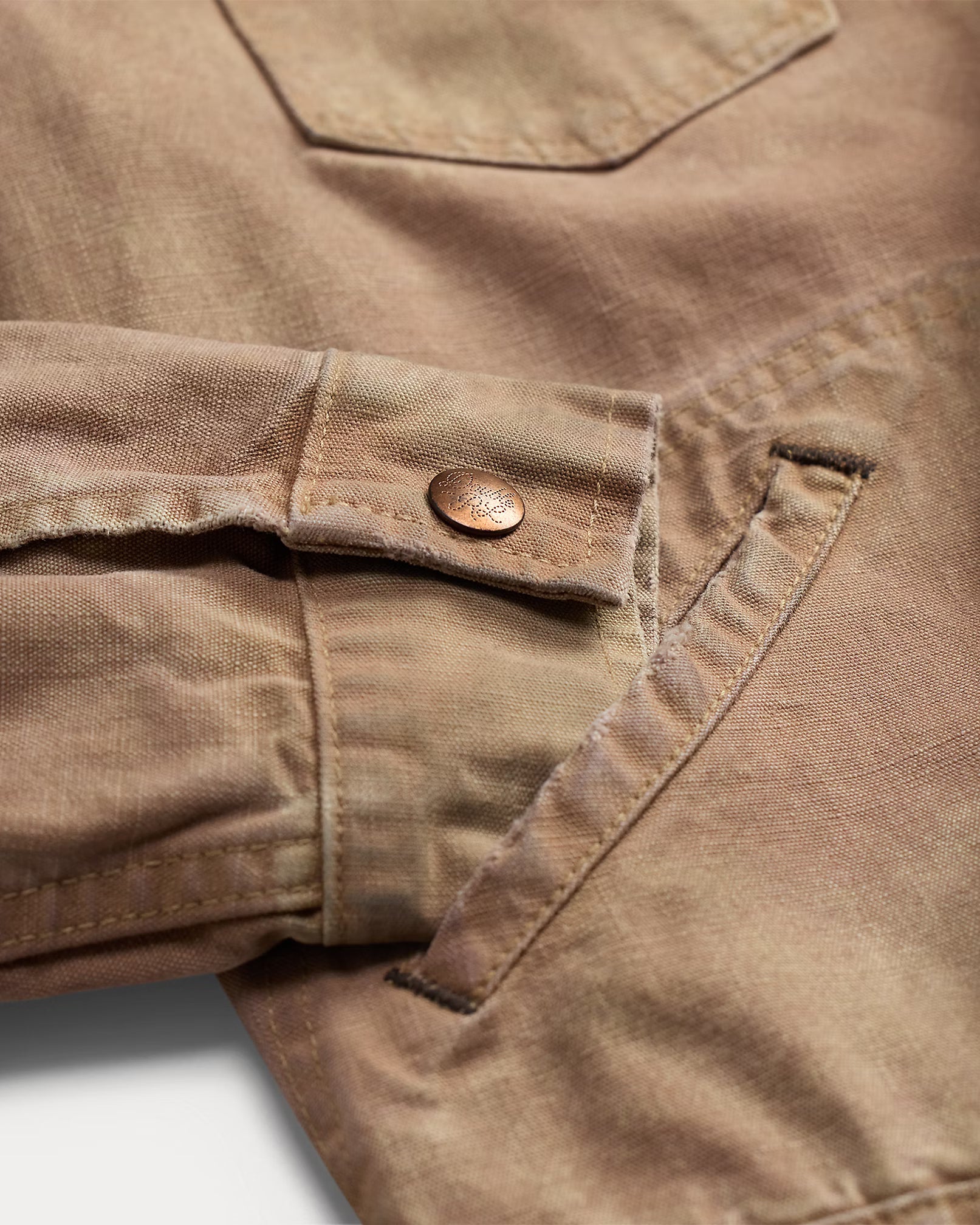 RRL Distressed Canvas Trucker Jacket