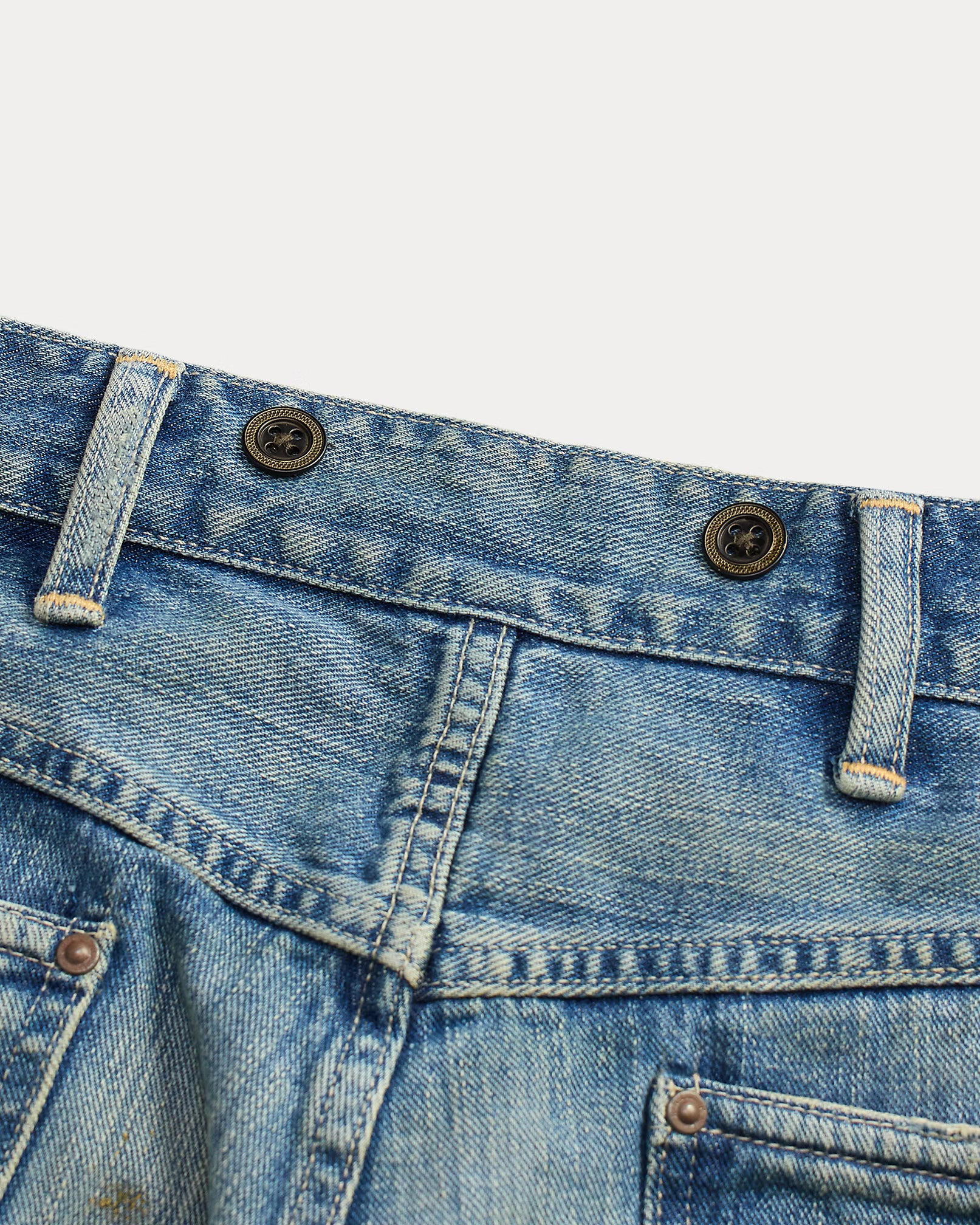 RRL Straight Fit Eastborough Distressed Jean
