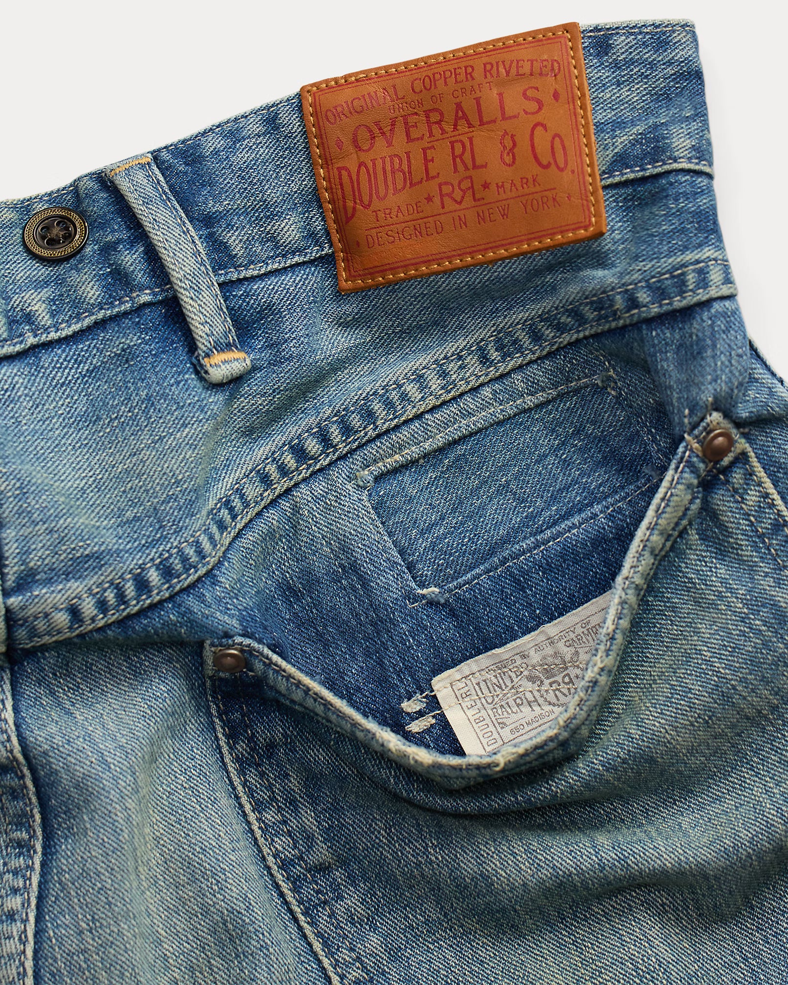 RRL Straight Fit Eastborough Distressed Jean