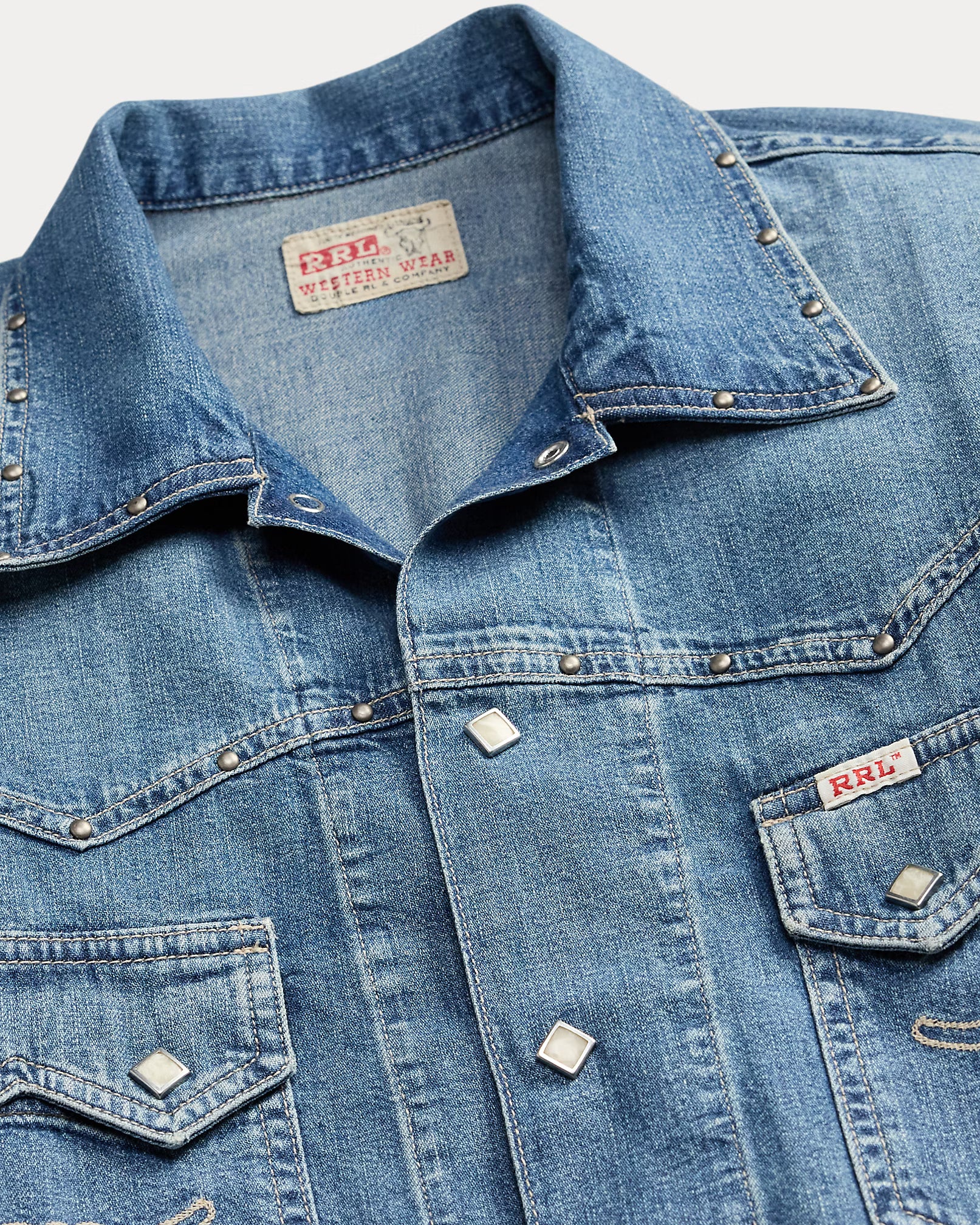RRL Studded Indigo Denim Jacket